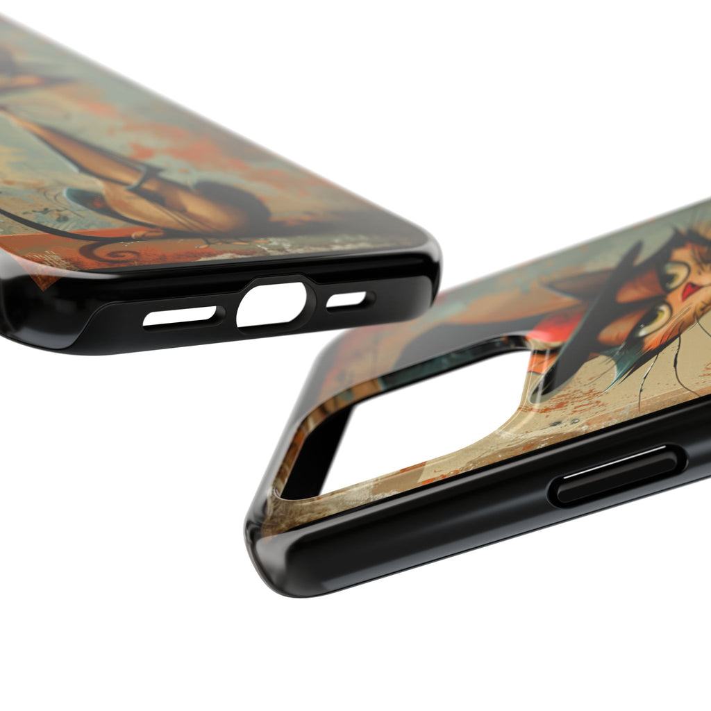 A Black Hat Cat Phone Cover Tough Case, iPhone and Samsung