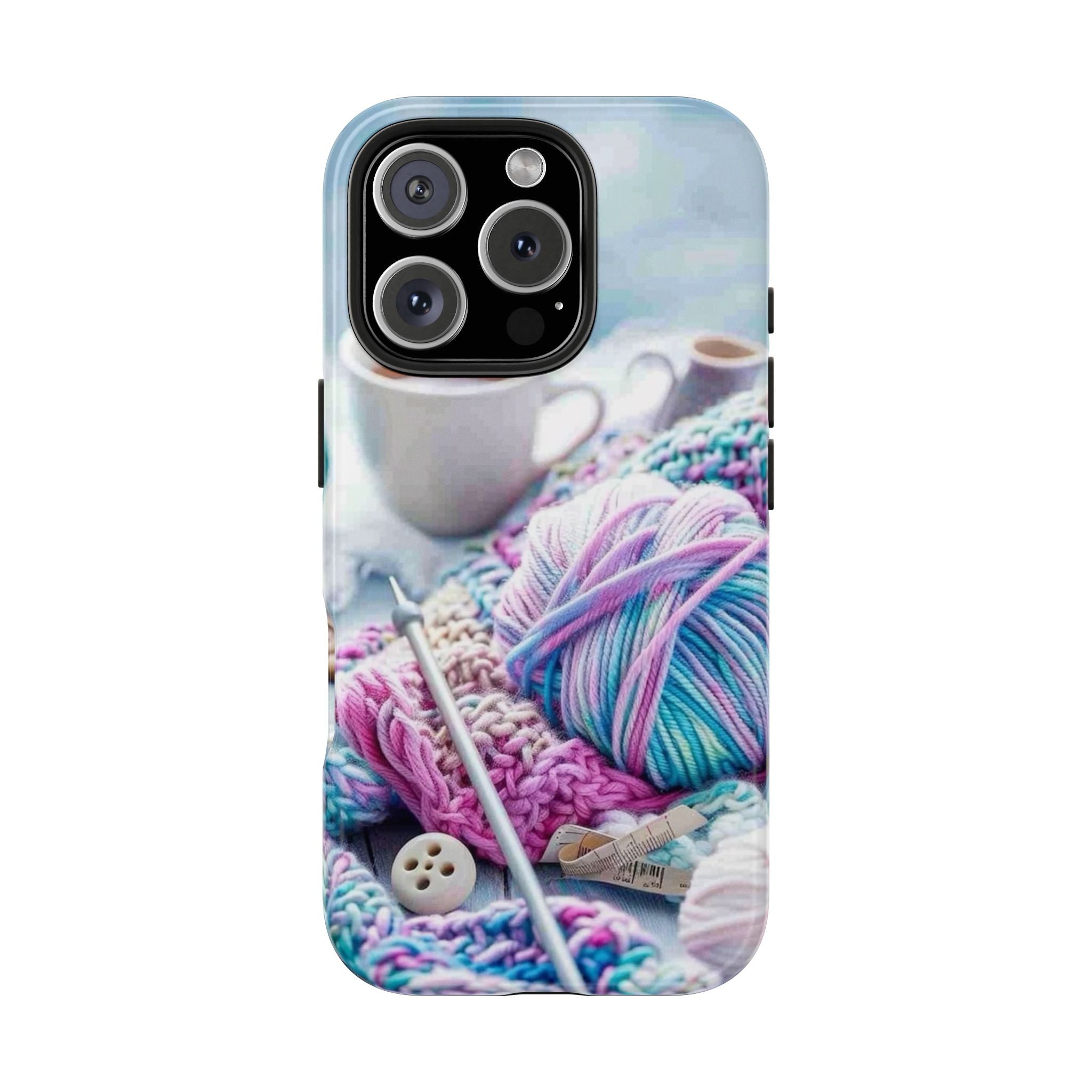Colorful Phone Case, I Love Knitting, iPhone and Samsung