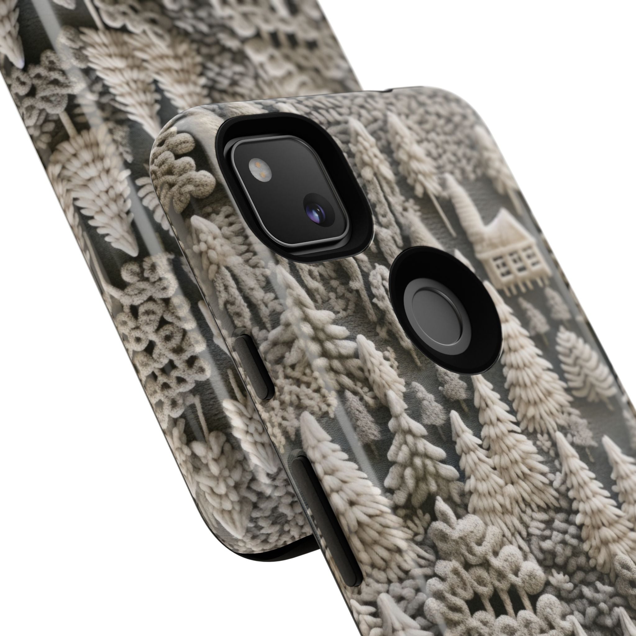 The Frozen Forest, Phone Cover Tough Case with a 3D knitted effect, Winter Motives, iPhone | Samsung