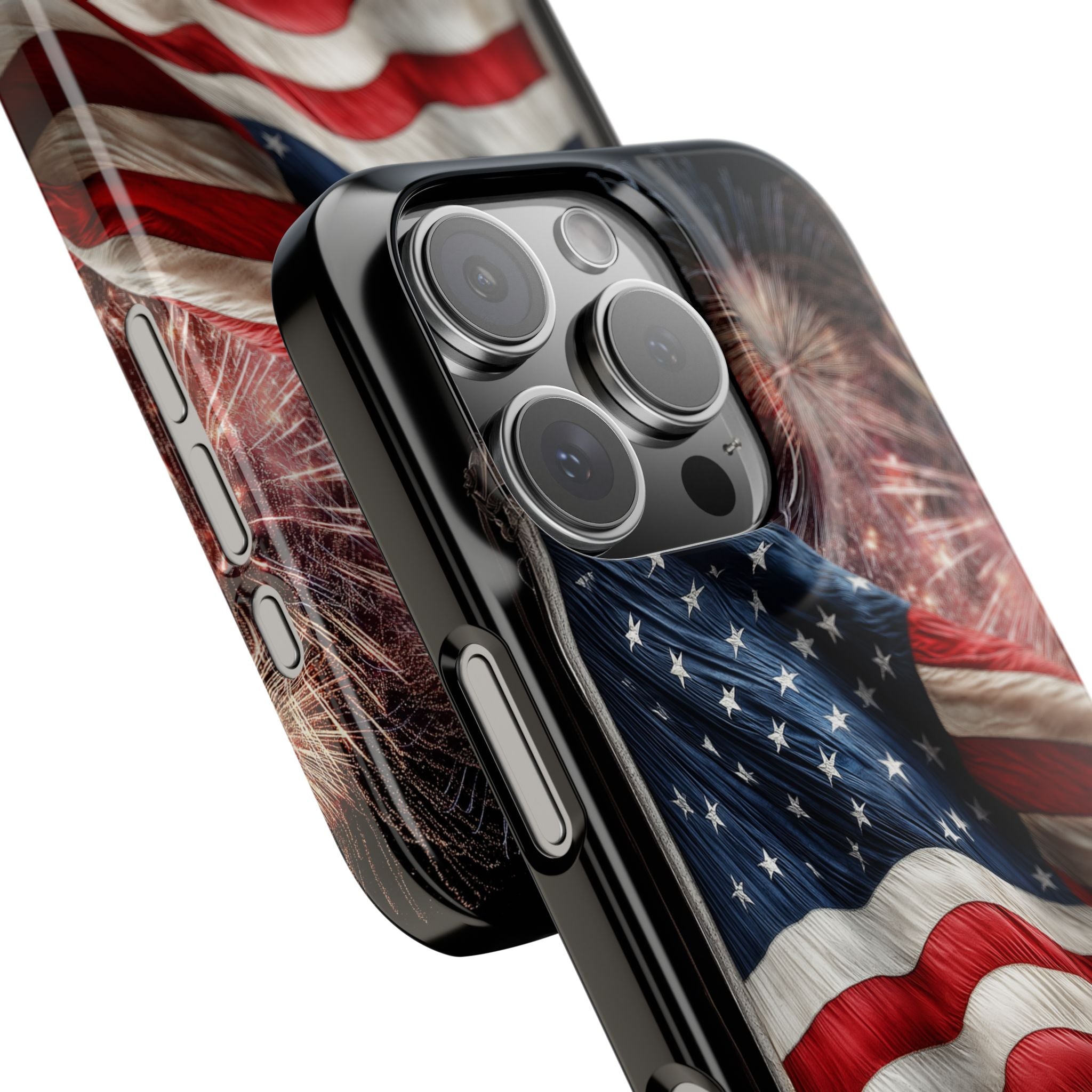 Patriotic Phone Cases, USA Flag Design, 4th of July Accessory, Independence Day Gift, Fireworks Phone Cover, Slim Case
