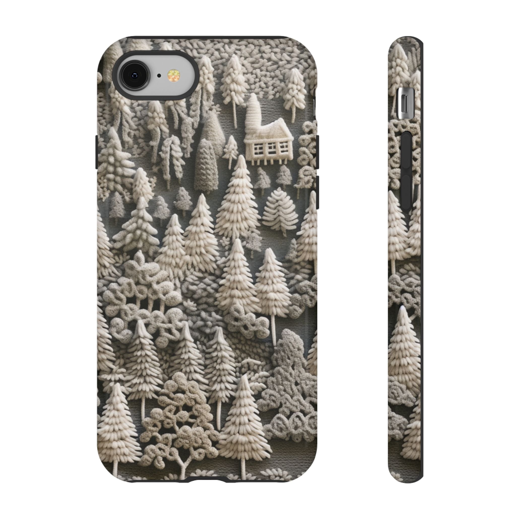 The Frozen Forest, Phone Cover Tough Case with a 3D knitted effect, Winter Motives, iPhone | Samsung
