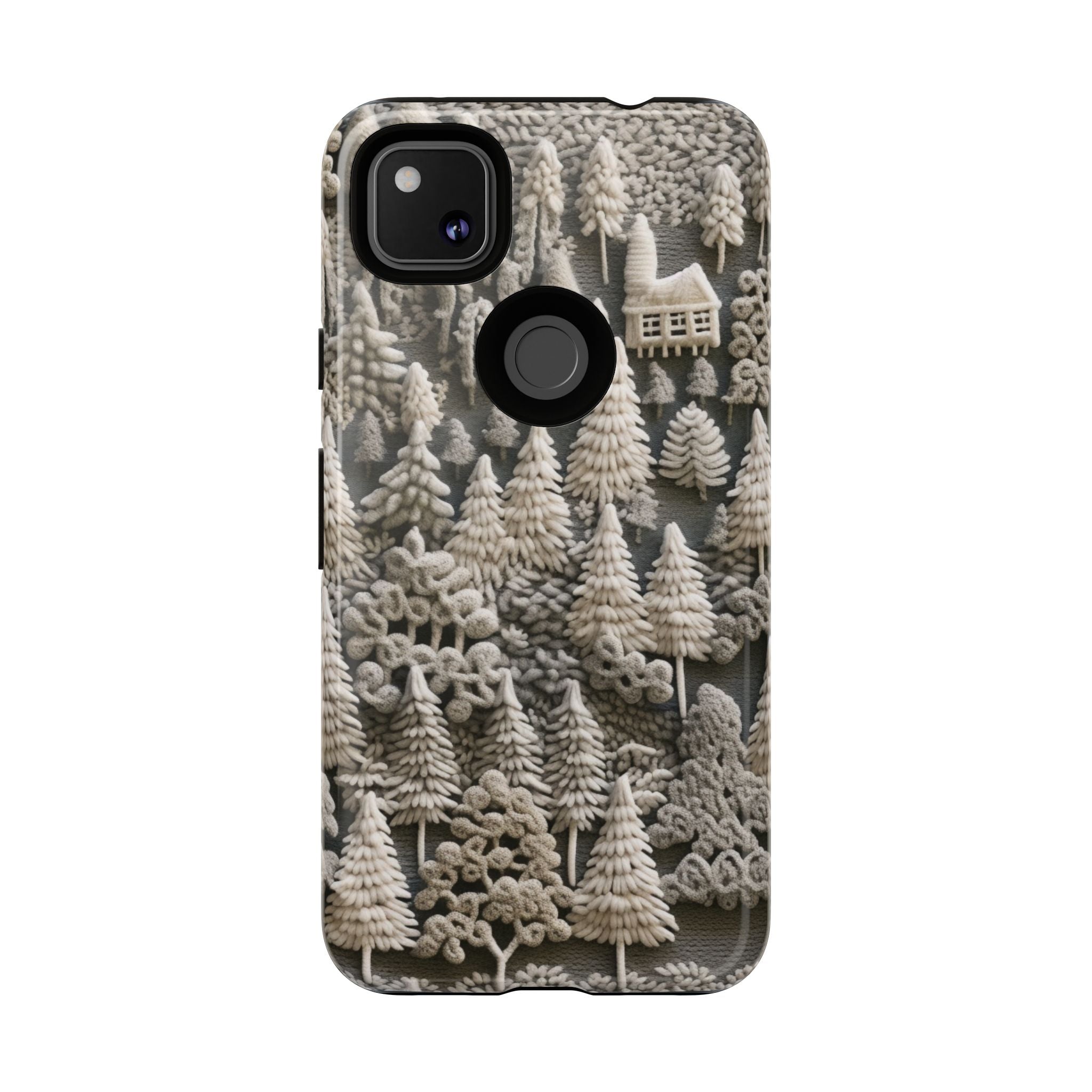 The Frozen Forest, Phone Cover Tough Case with a 3D knitted effect, Winter Motives, iPhone | Samsung