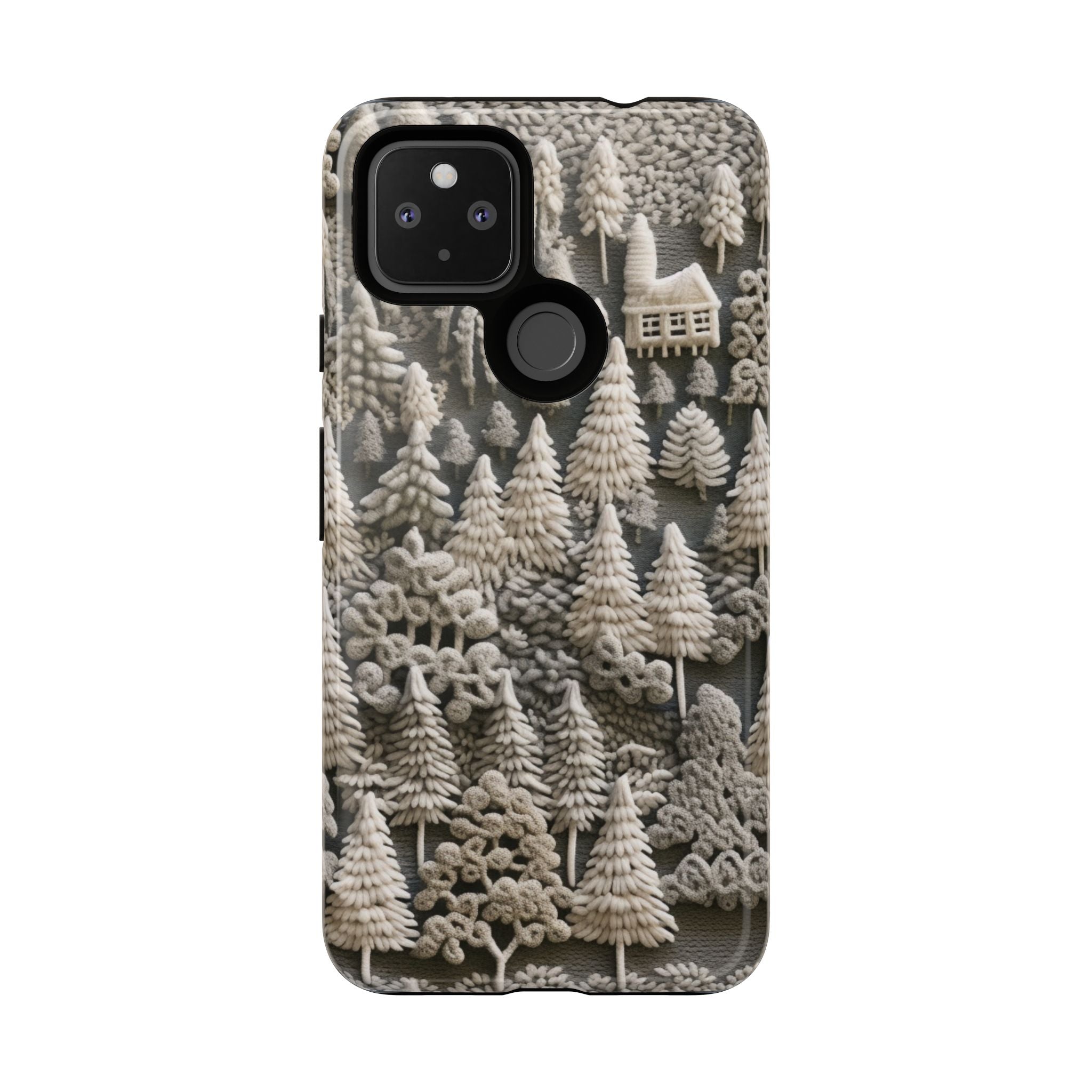 The Frozen Forest, Phone Cover Tough Case with a 3D knitted effect, Winter Motives, iPhone | Samsung