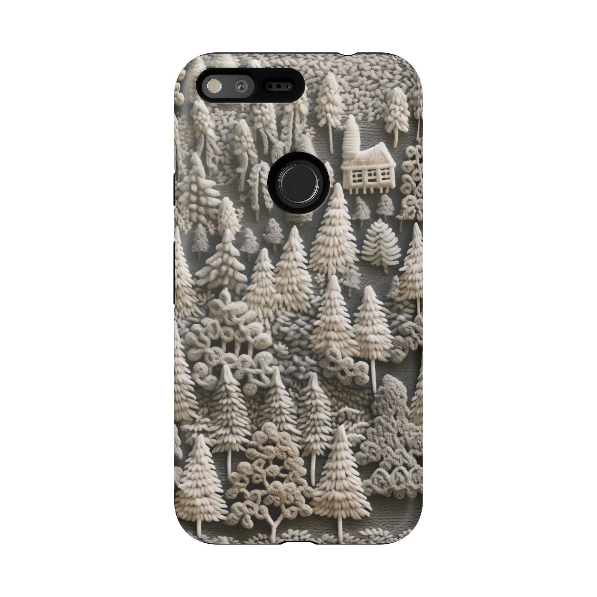 The Frozen Forest, Phone Cover Tough Case with a 3D knitted effect, Winter Motives, iPhone | Samsung