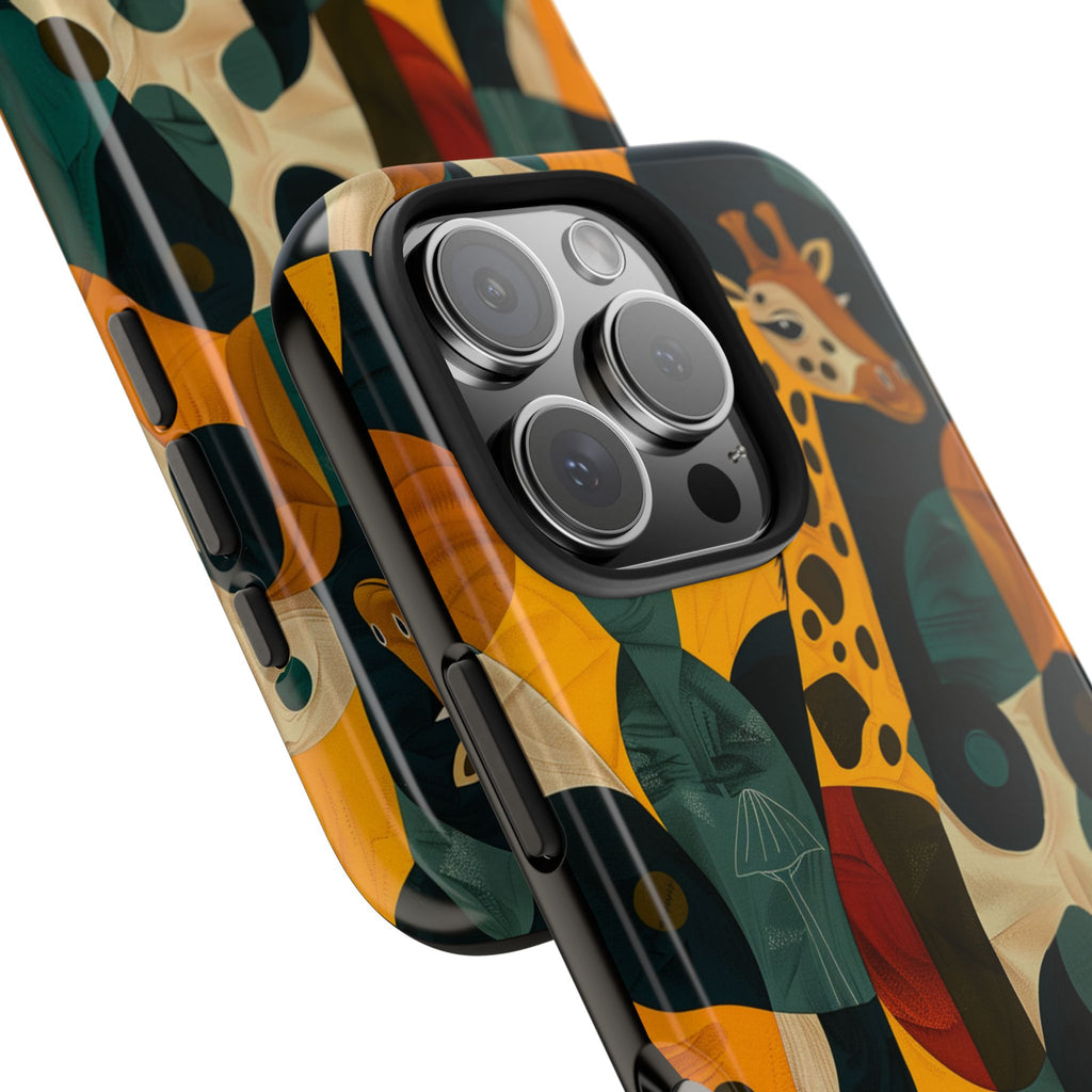Giraffe, Minimalistic Collage, Strong Protection for iPhone and Samsung