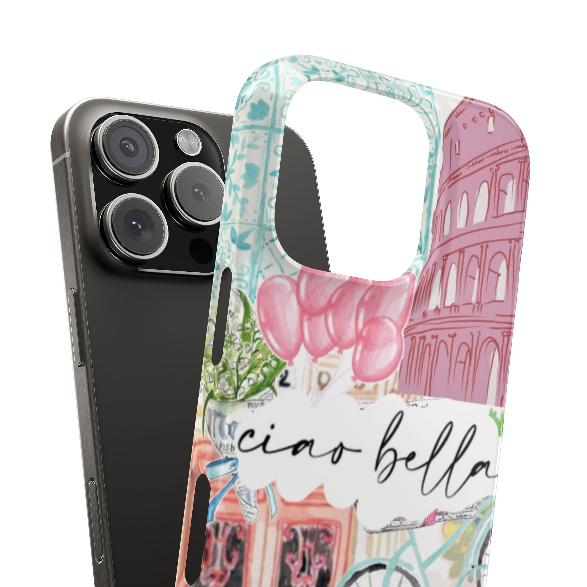 City of Rome Slim Phone Case, Coloseum, Italia Roma, Youthful Vibe, Italy Travel, Foodie Gift, Traveler, Lemons