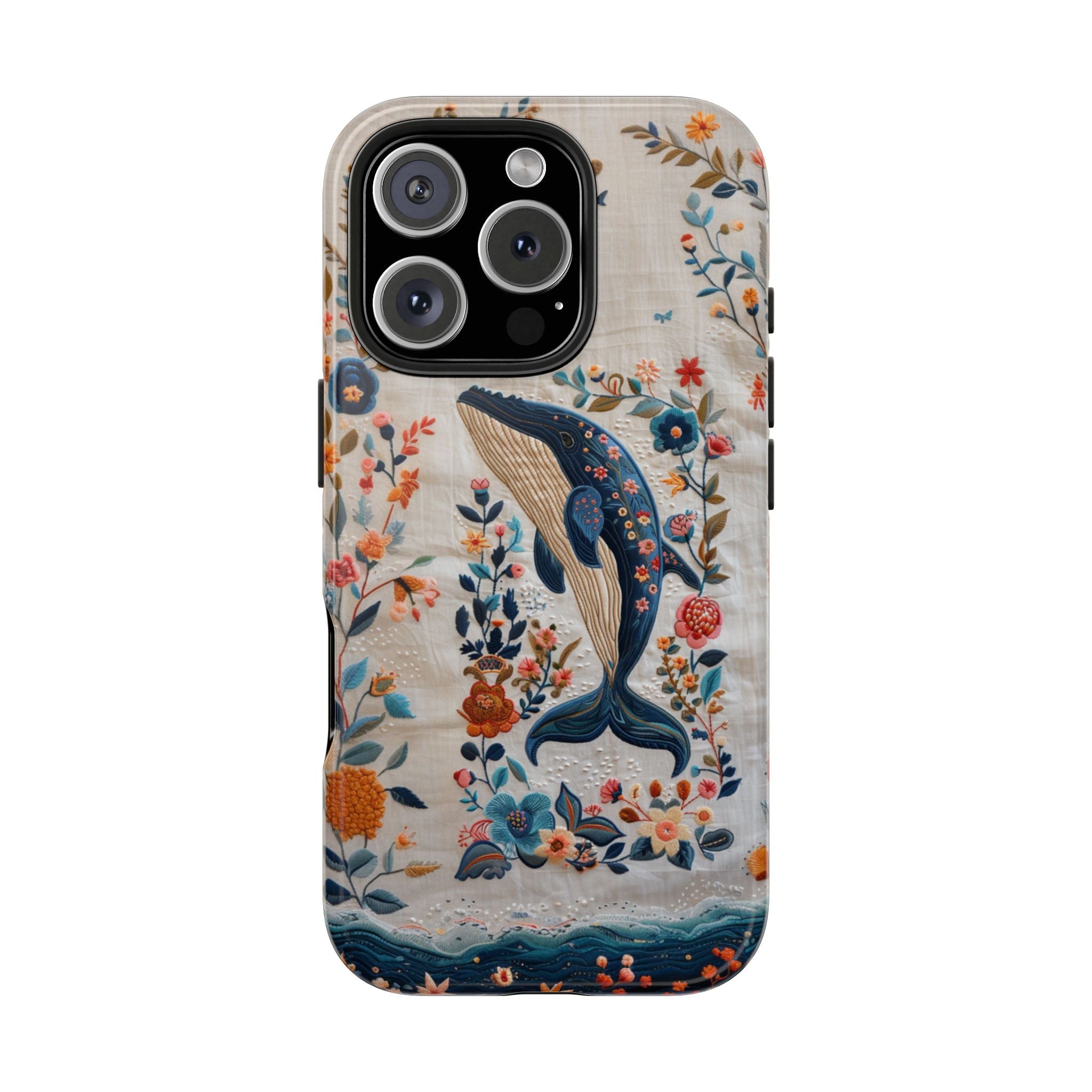 An Embroided Whale, Phone Cover Tough Case, iPhone and Samsung