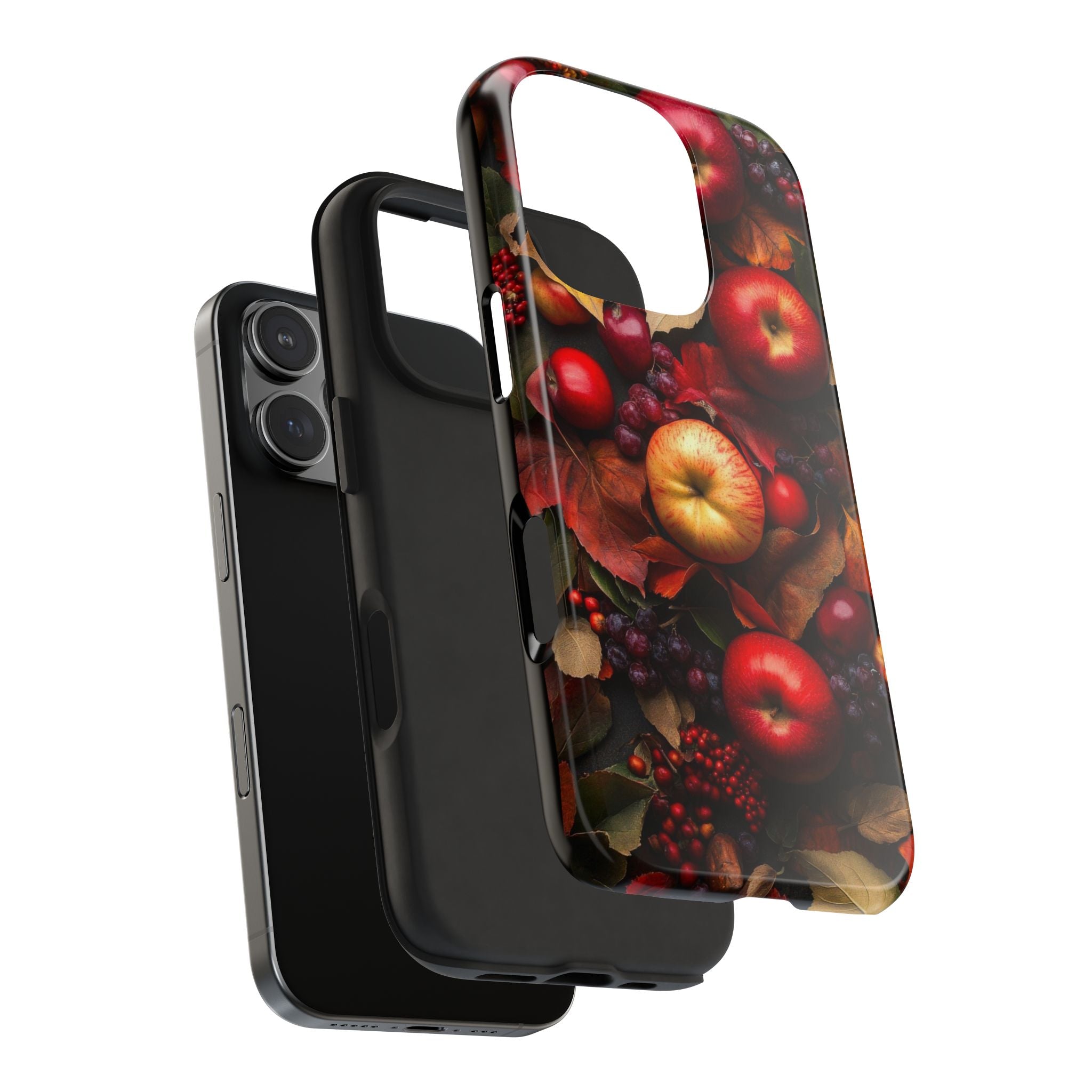 Autumn Phone Case - Realistic Apples, Fall Atmosphere