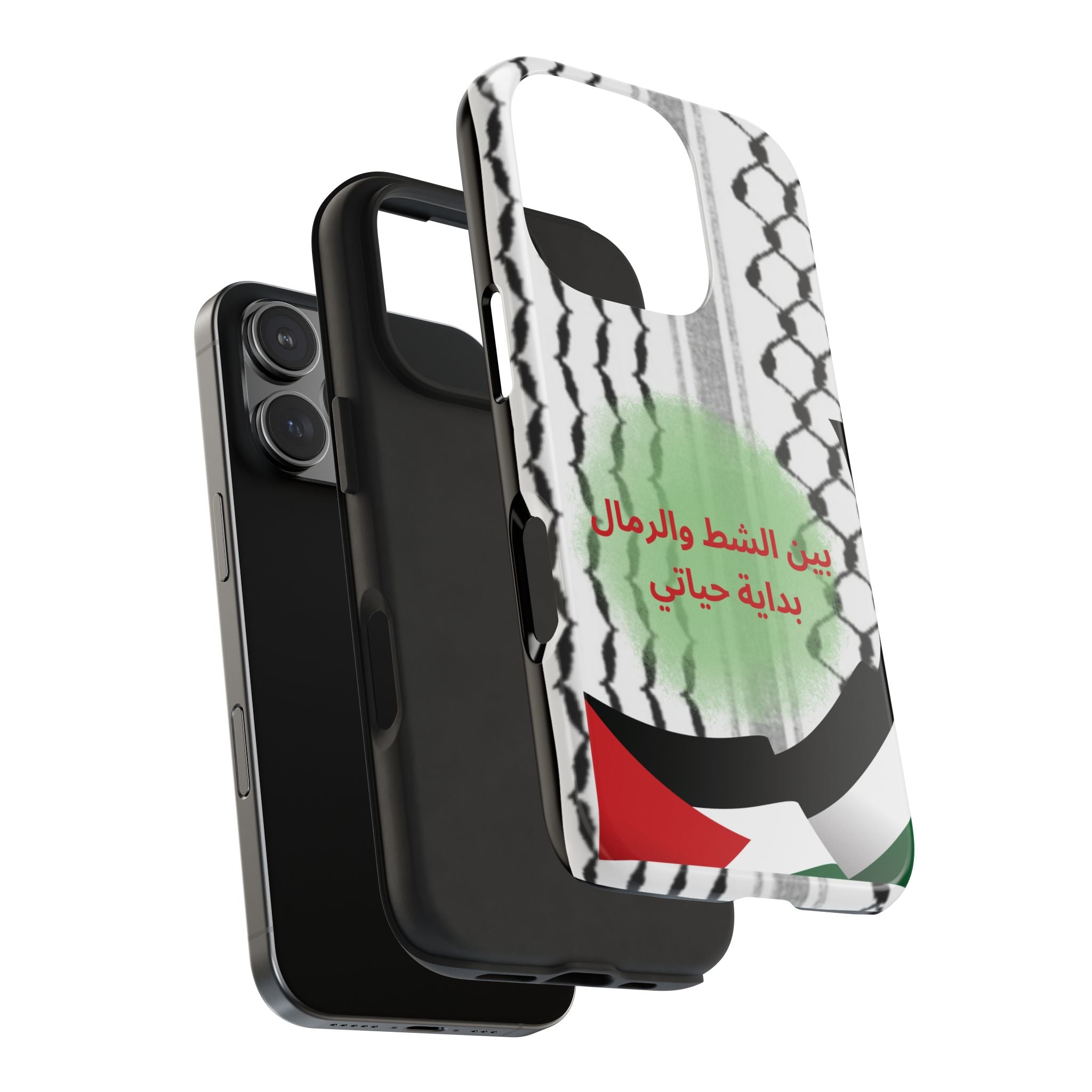 Bayn al Shatt wal Rimal, Tough Case, Free Palestine for iPhone, Gaza, Jerusalem, Palestinian Scarf, Koufiyeh, Symbol of Palestine