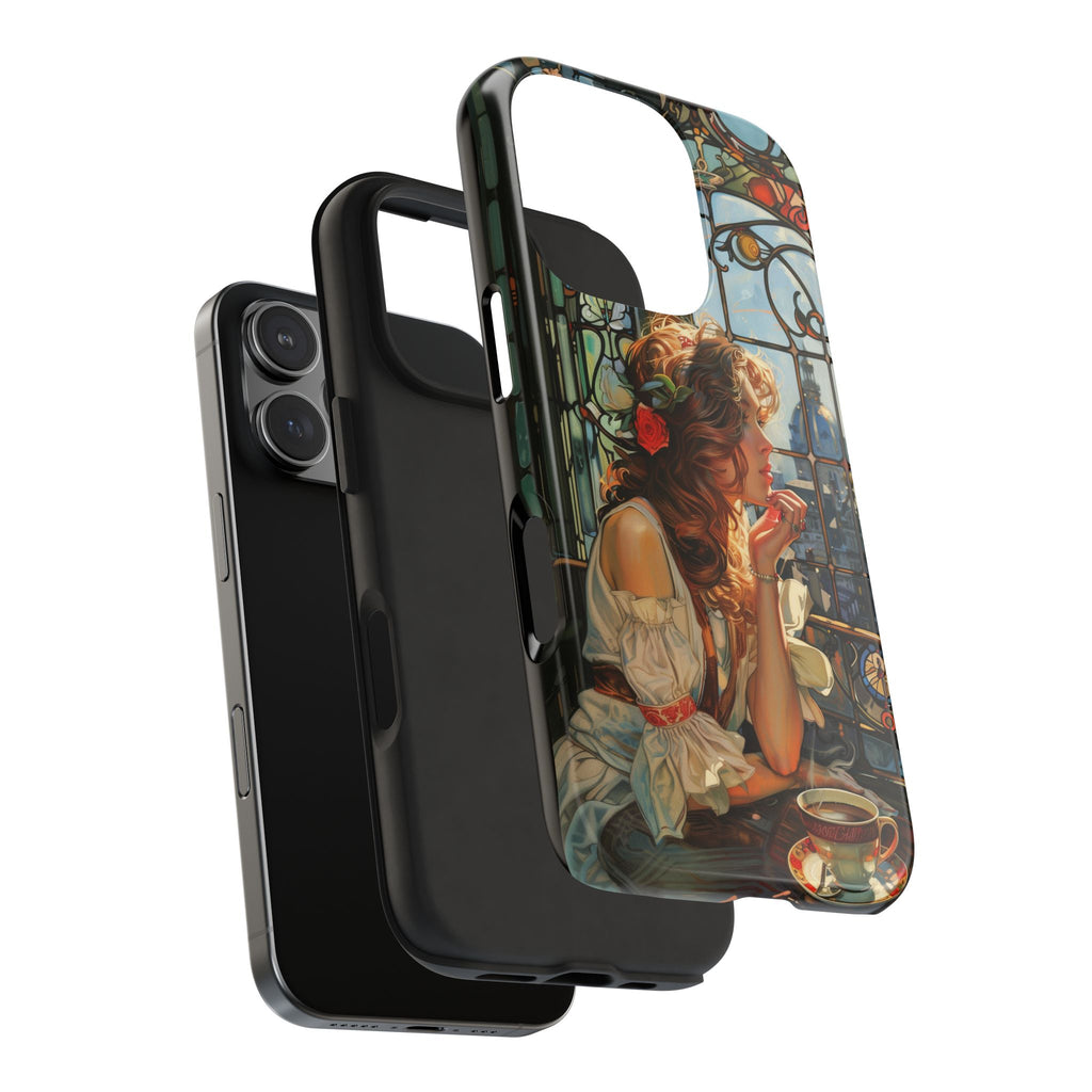 Phone Case - Pretty Woman in Paris Coffee Shop Design