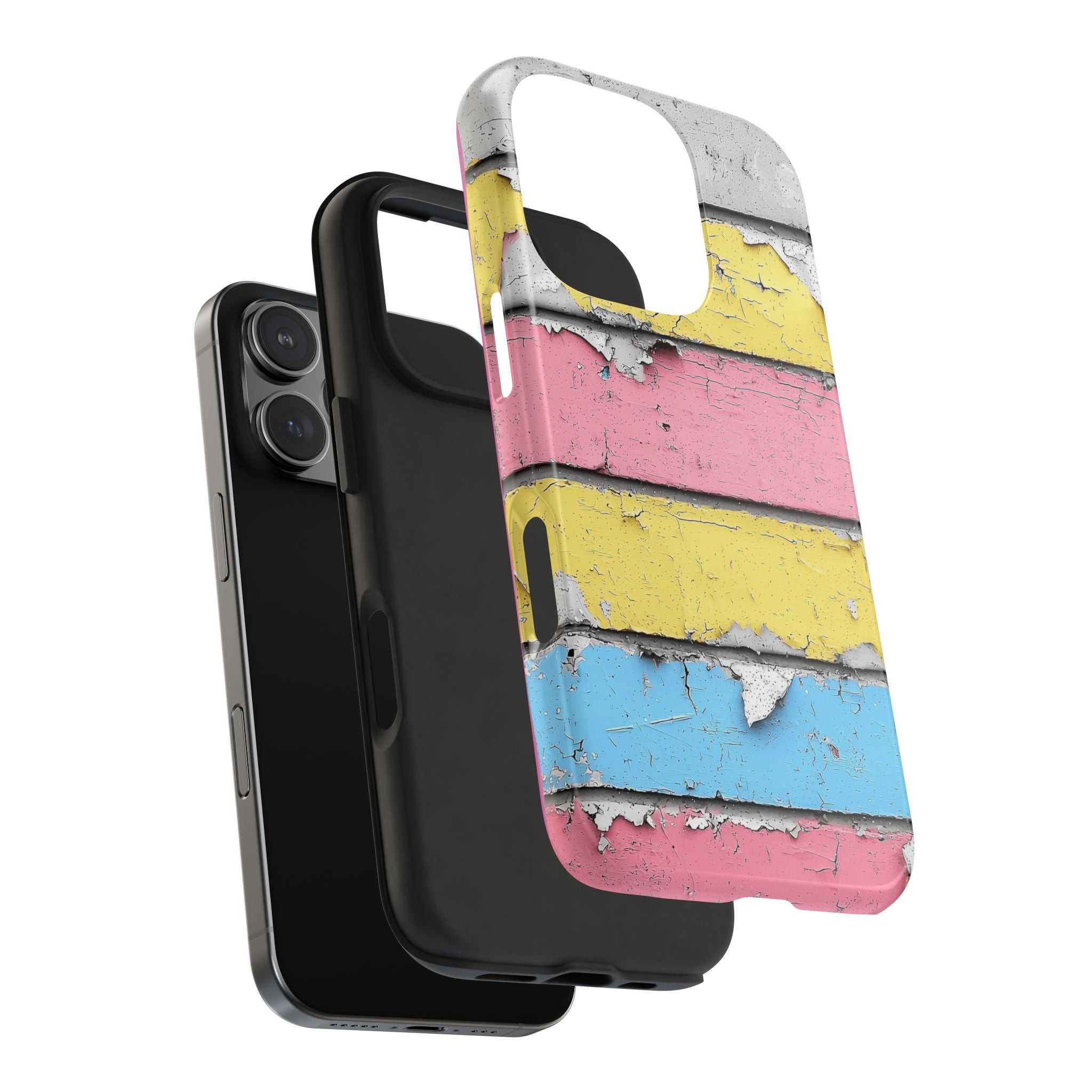 Phone Case - Colorful Peeling Paint Texture in Pastel Colors