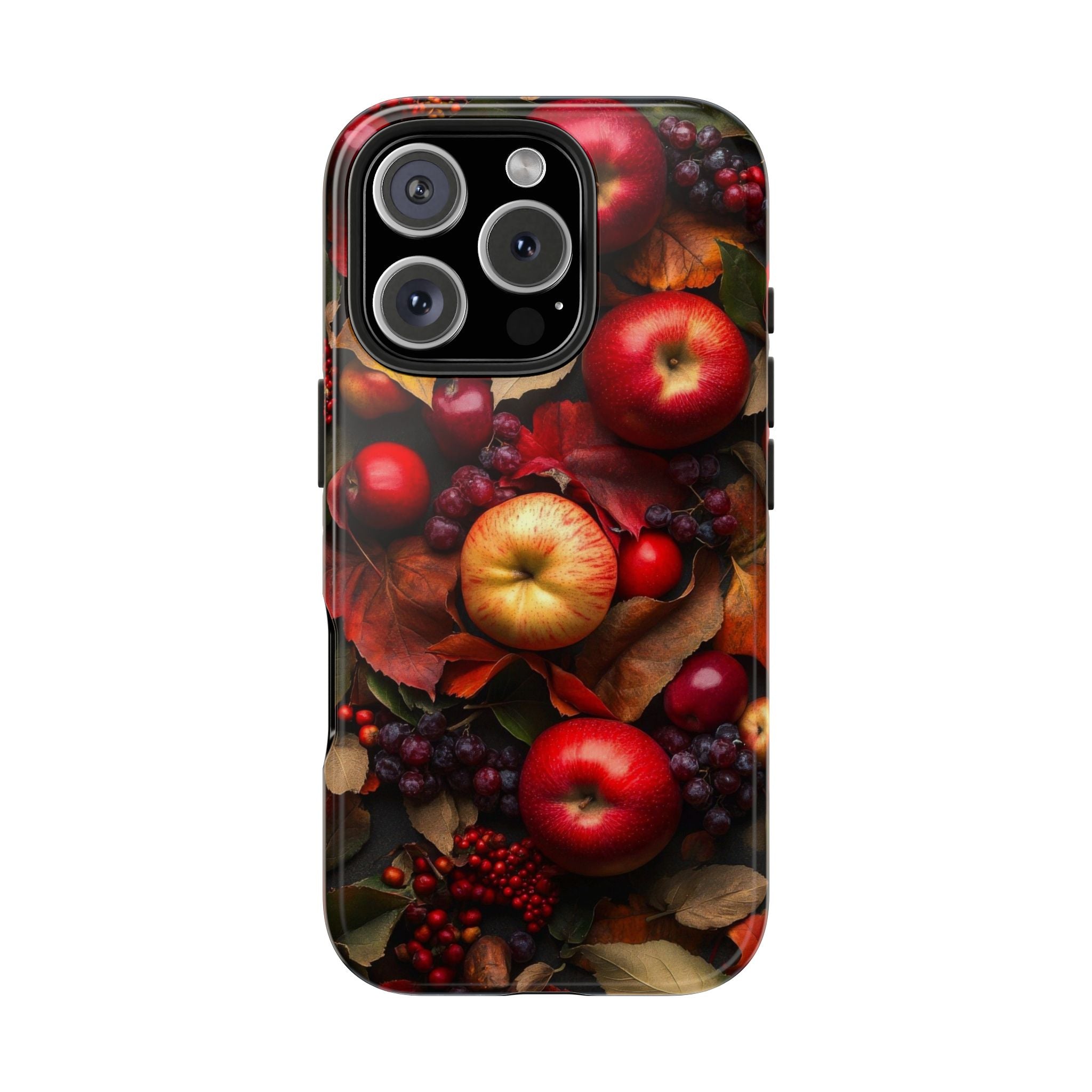 Autumn Phone Case - Realistic Apples, Fall Atmosphere