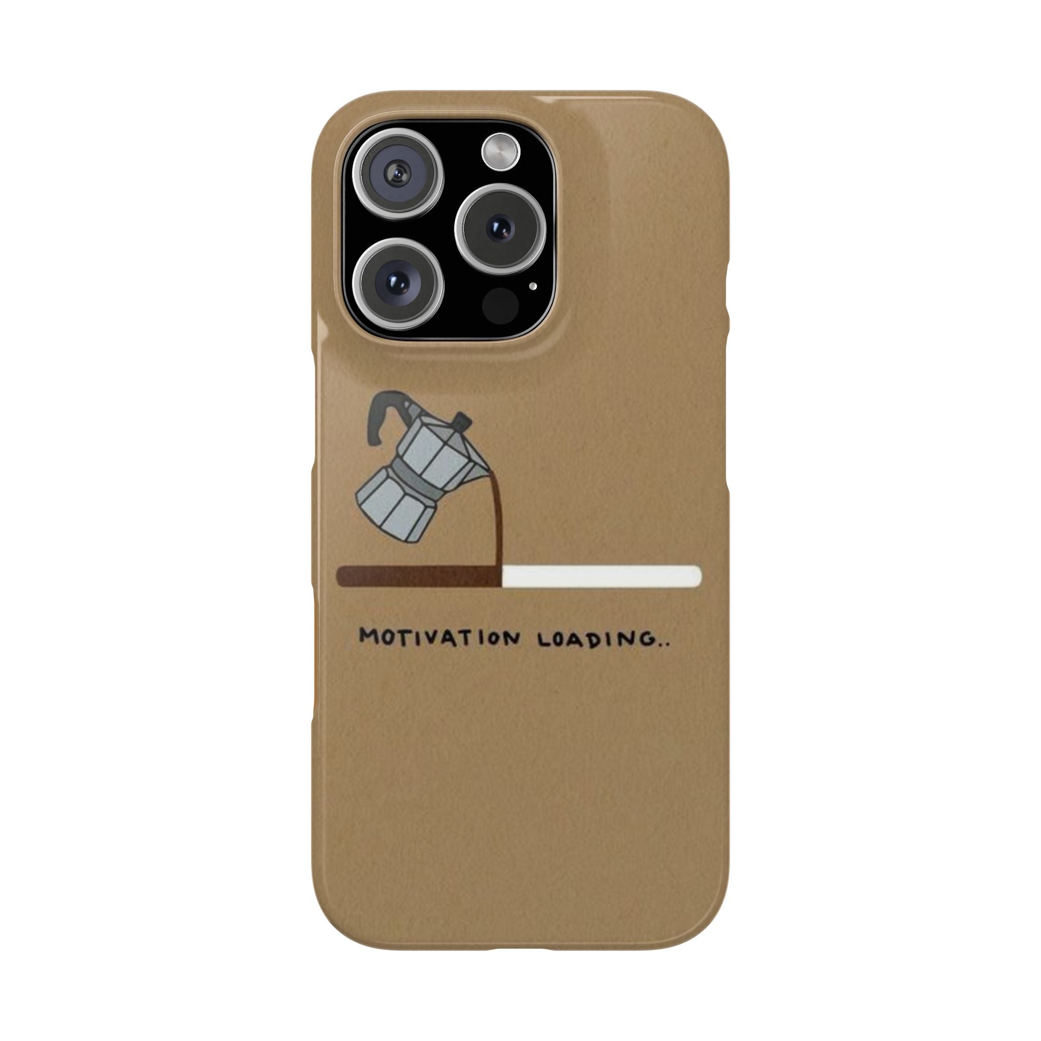 Slim Phone Cases - Italian Espresso Coffee Pot Motivation Loading, Coffee Lover Gift, Phone Accessories, Espresso Lover Gift, Coffee Pot
