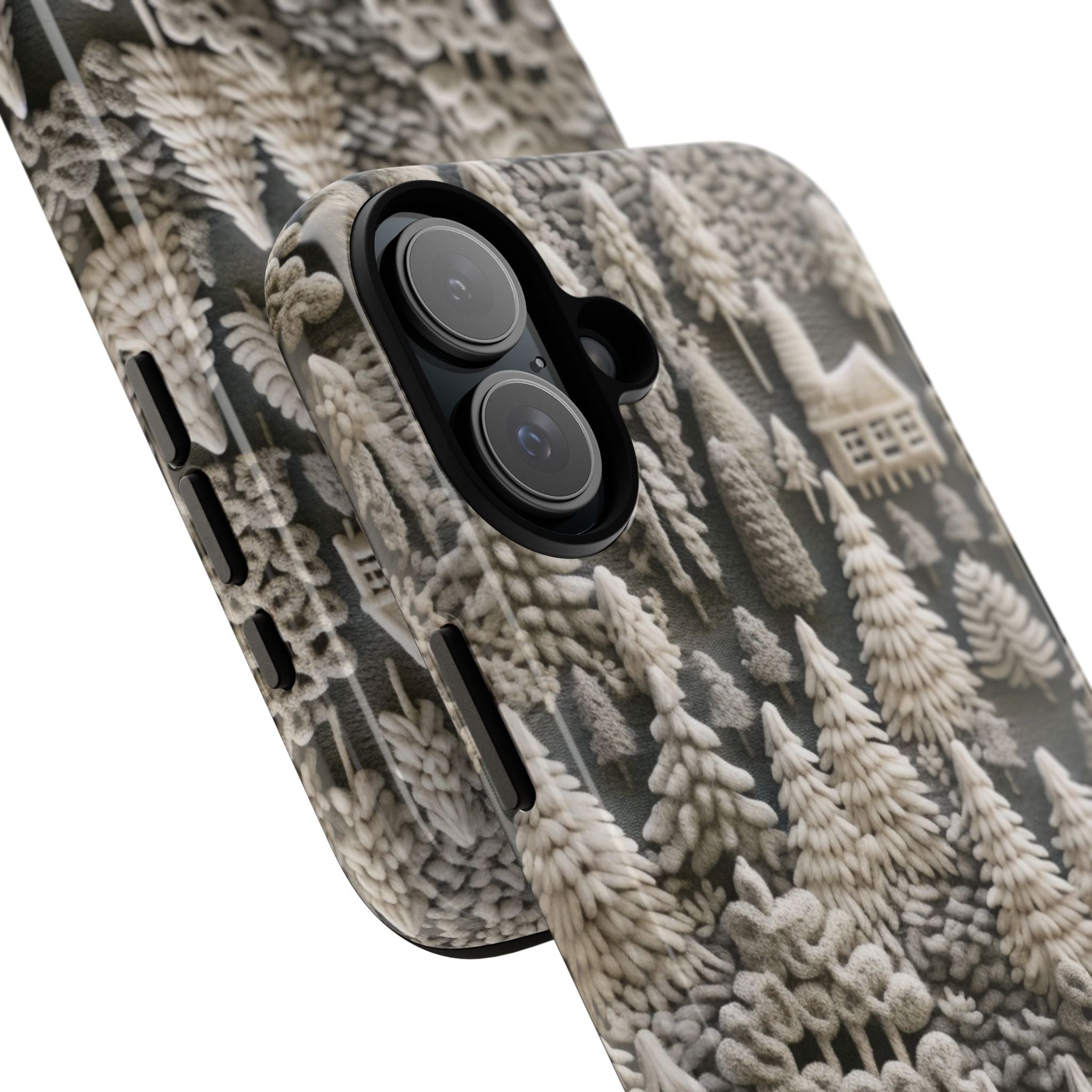 The Frozen Forest, Phone Cover Tough Case with a 3D knitted effect, Winter Motives, iPhone | Samsung