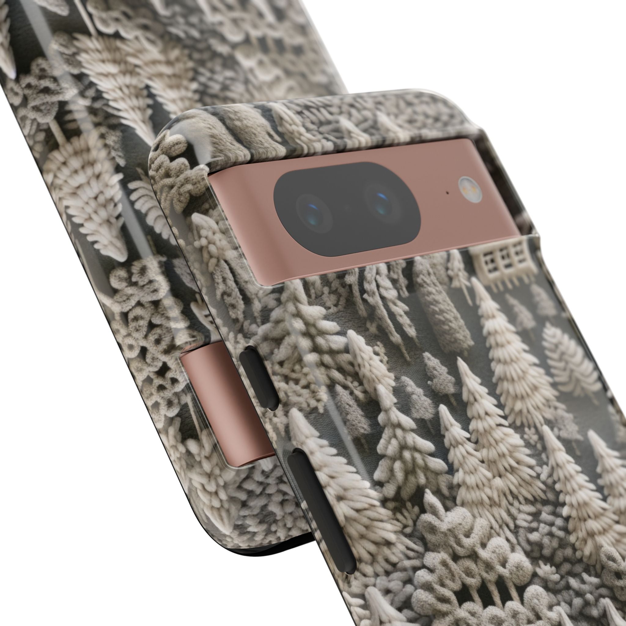 The Frozen Forest, Phone Cover Tough Case with a 3D knitted effect, Winter Motives, iPhone | Samsung