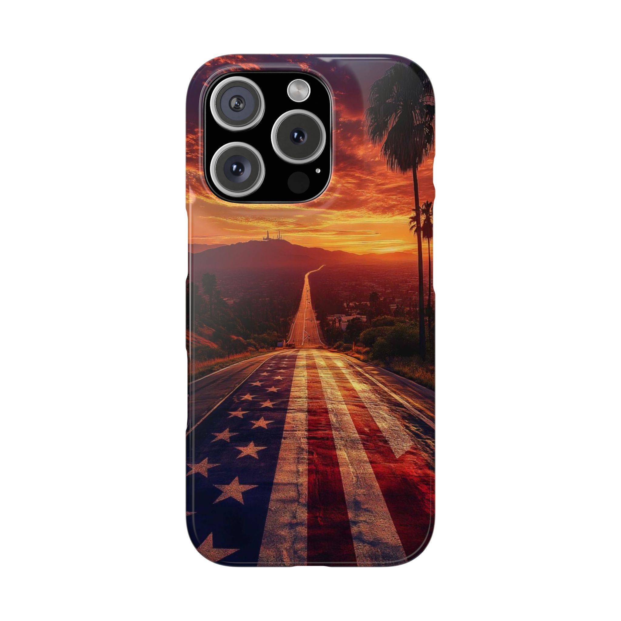 Patriotic Road, American Flag Slim Case,  Fourth of July.