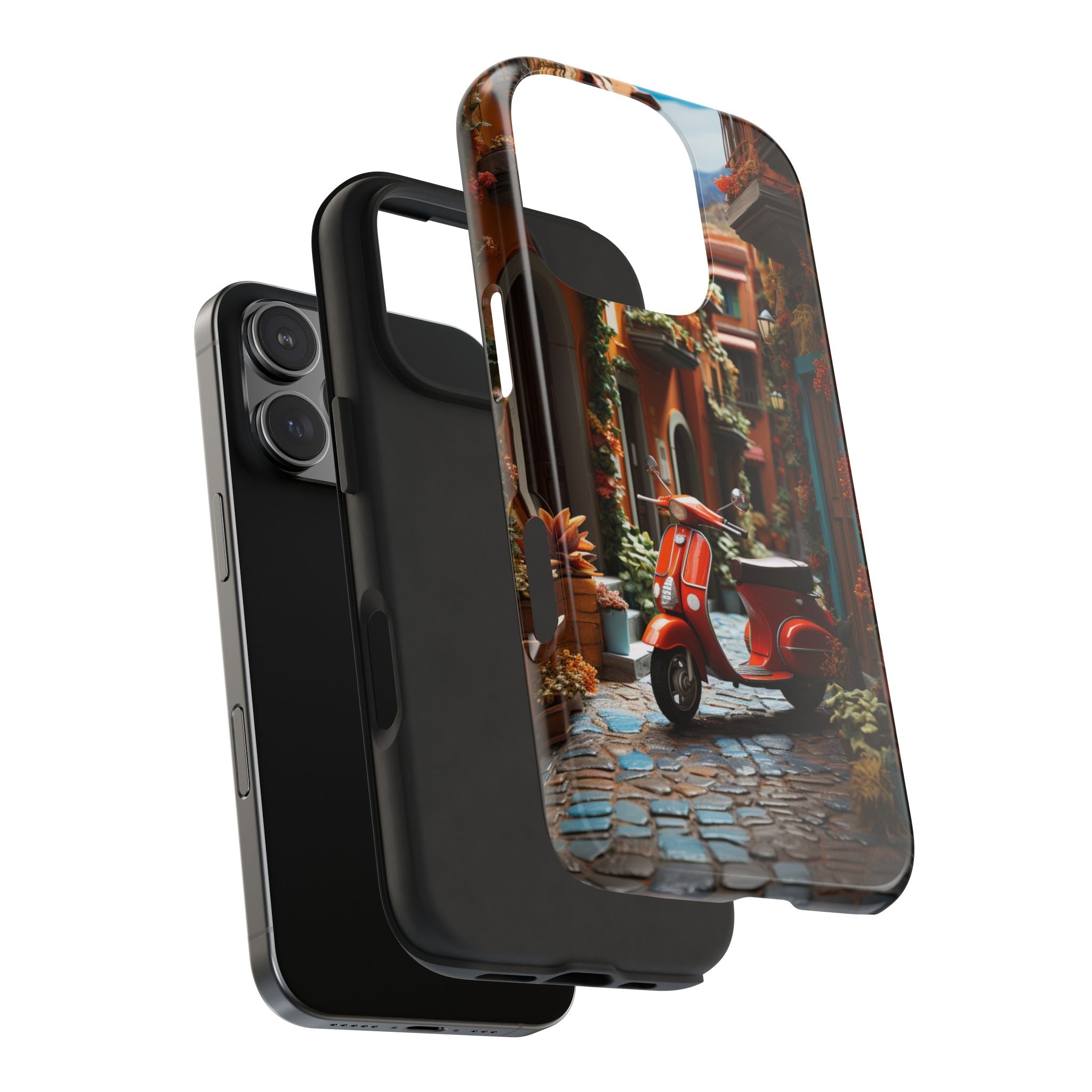 Tough Phone Case – Red Vespa Roman Nostalgia Design