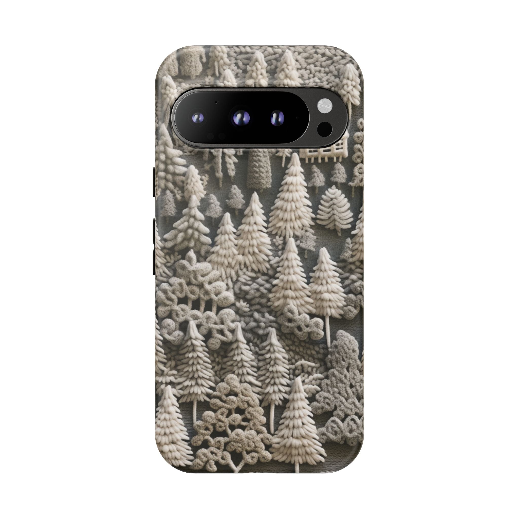 The Frozen Forest, Phone Cover Tough Case with a 3D knitted effect, Winter Motives, iPhone | Samsung
