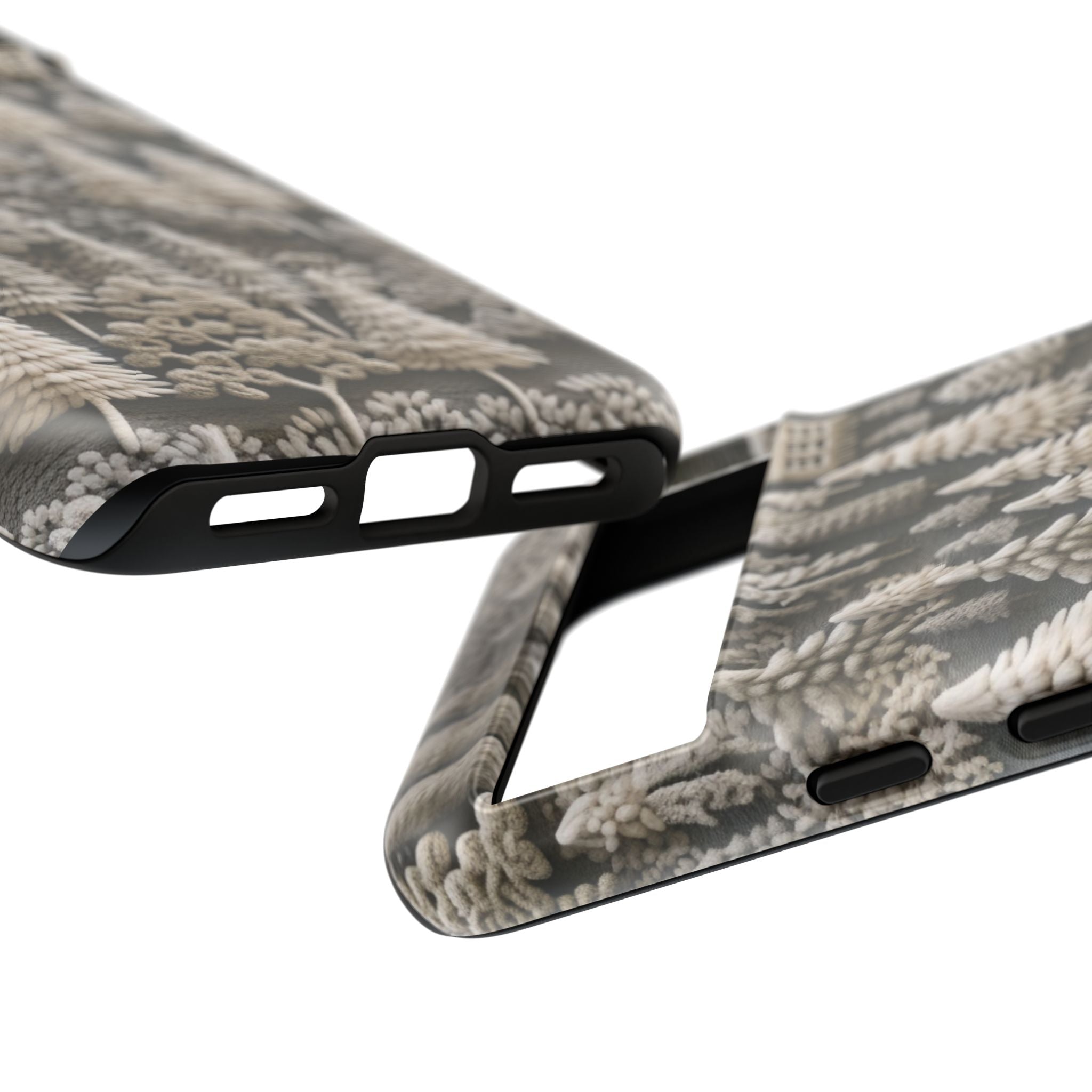 The Frozen Forest, Phone Cover Tough Case with a 3D knitted effect, Winter Motives, iPhone | Samsung