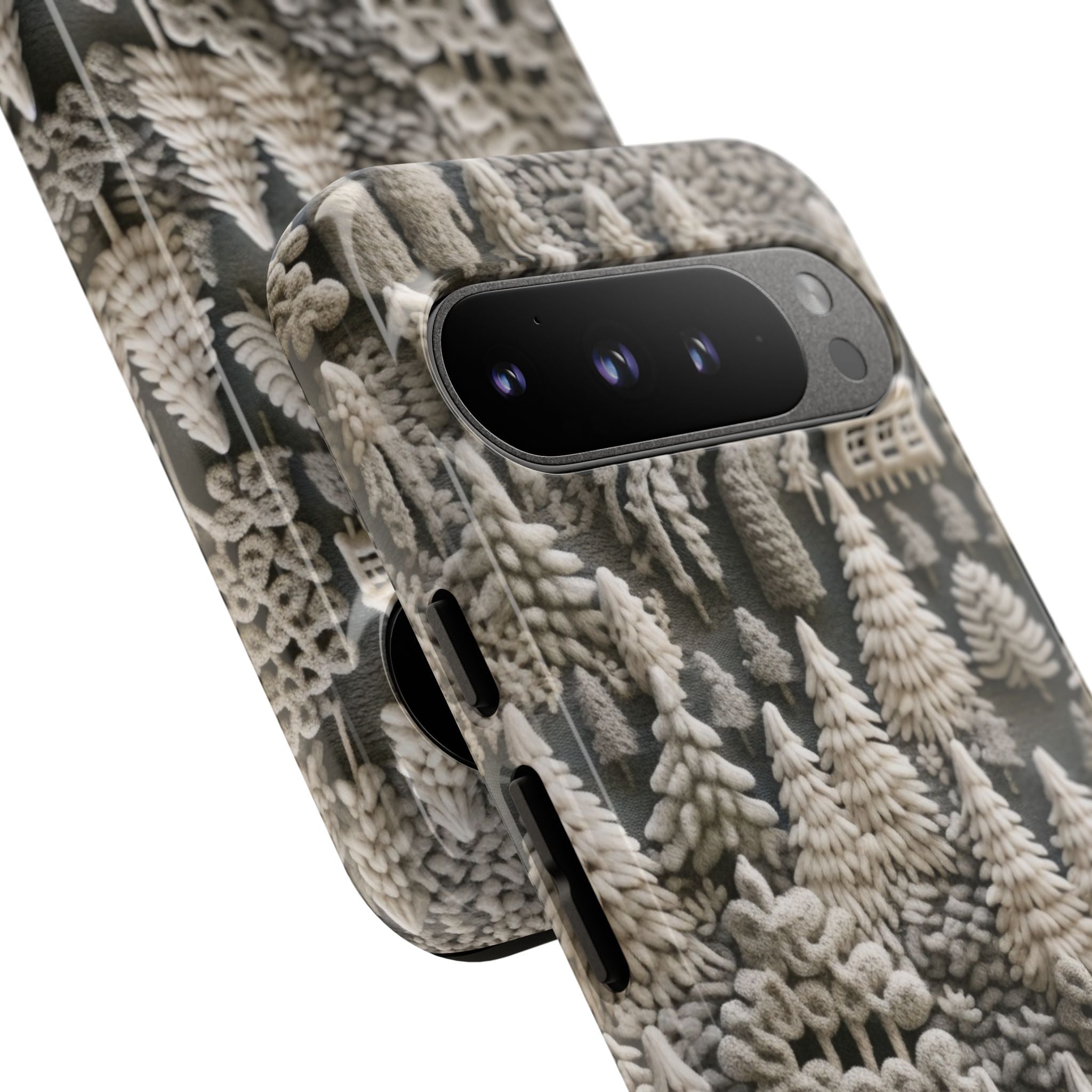 The Frozen Forest, Phone Cover Tough Case with a 3D knitted effect, Winter Motives, iPhone | Samsung