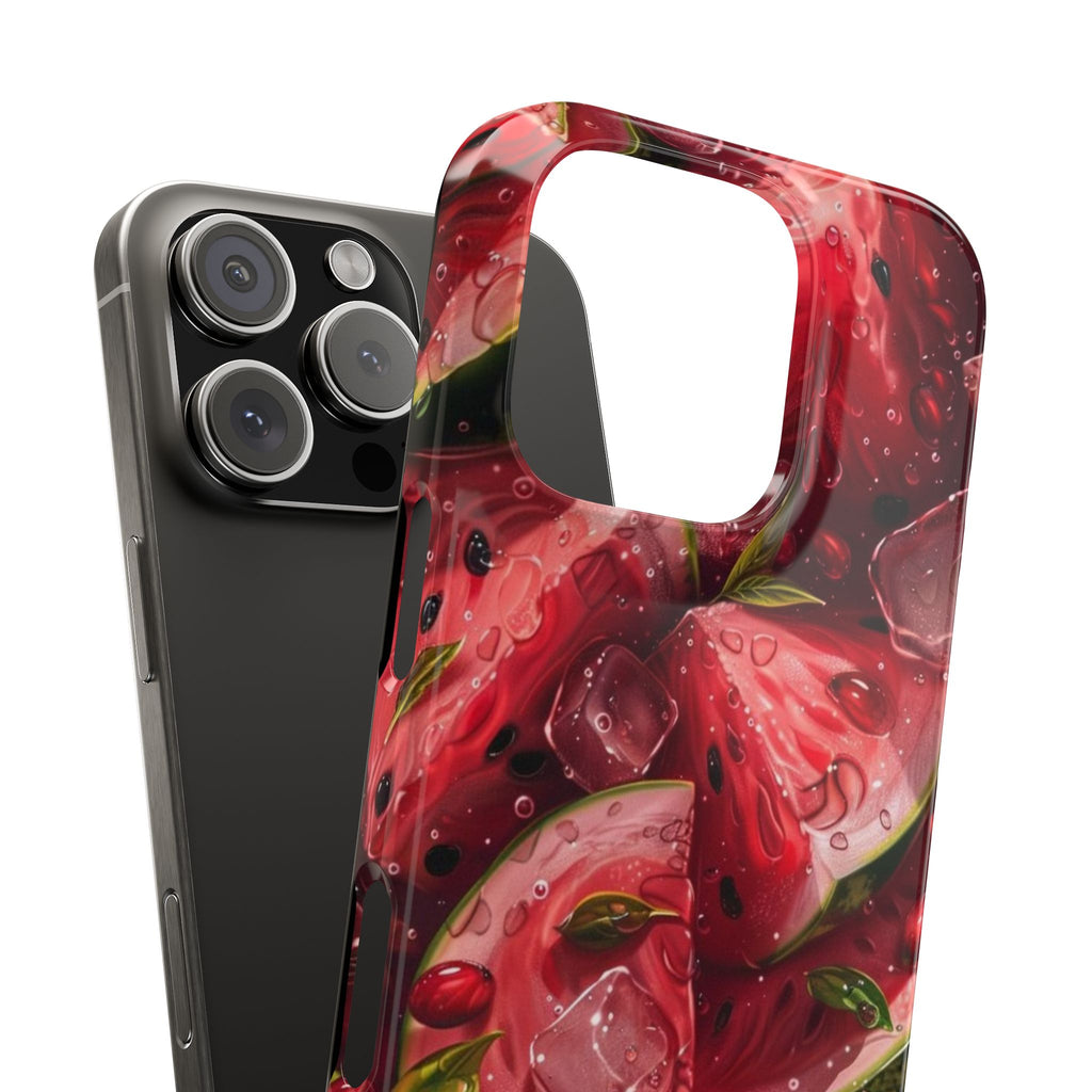 Watermelon Slim Phone Case, Summer Fruit Protective Cover, Tropical Watermelon Smartphone Case, Cute Fruit Accessories, Watermelon Lover