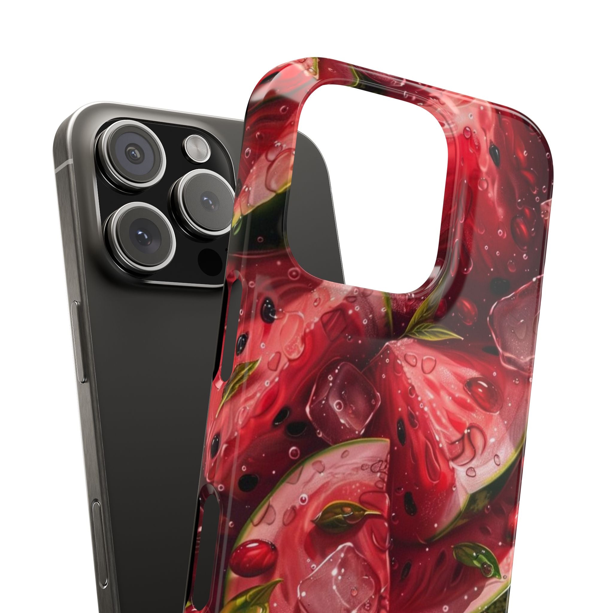Watermelon Slim Phone Case, Summer Fruit Protective Cover, Tropical Watermelon Smartphone Case, Cute Fruit Accessories, Watermelon Lover