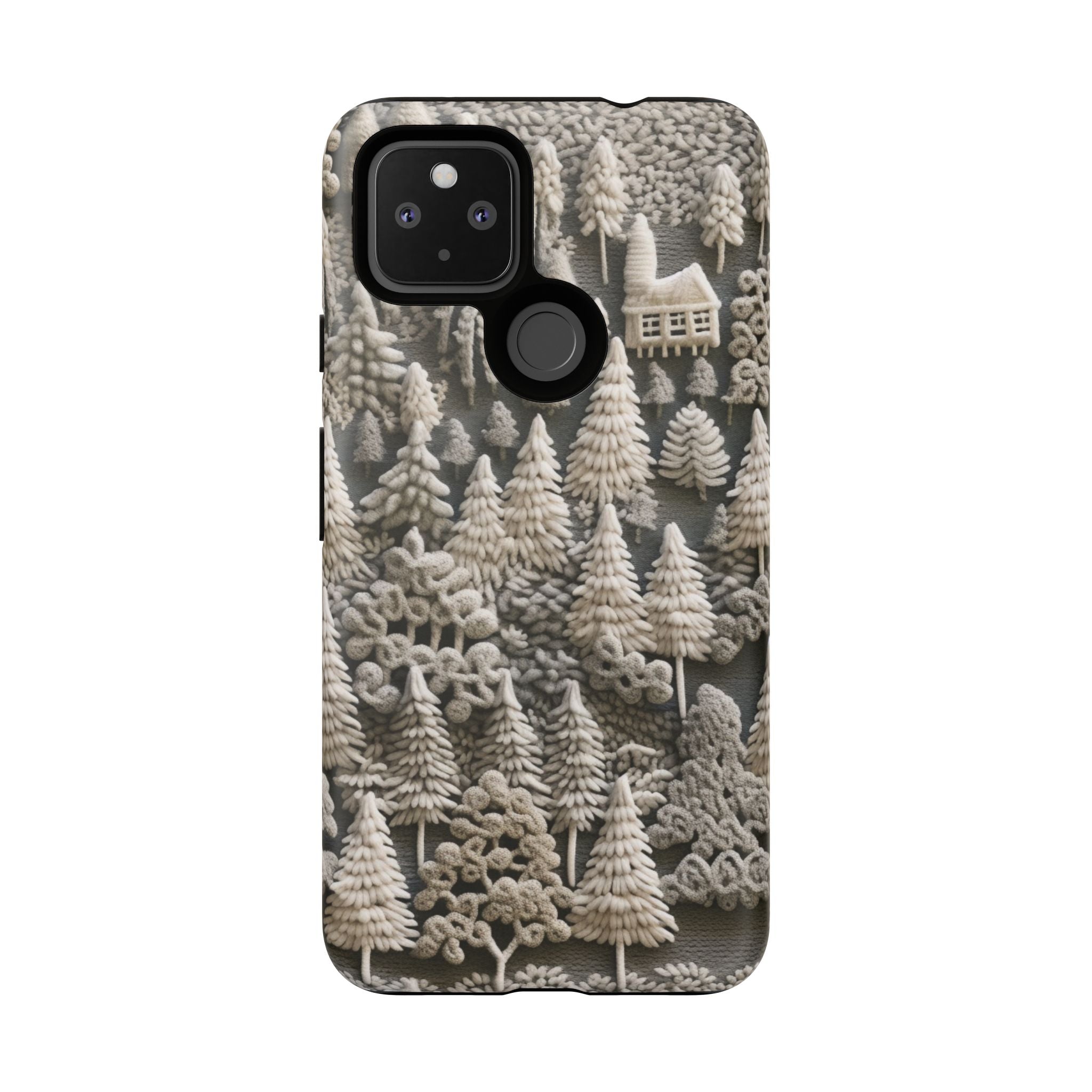 The Frozen Forest, Phone Cover Tough Case with a 3D knitted effect, Winter Motives, iPhone | Samsung