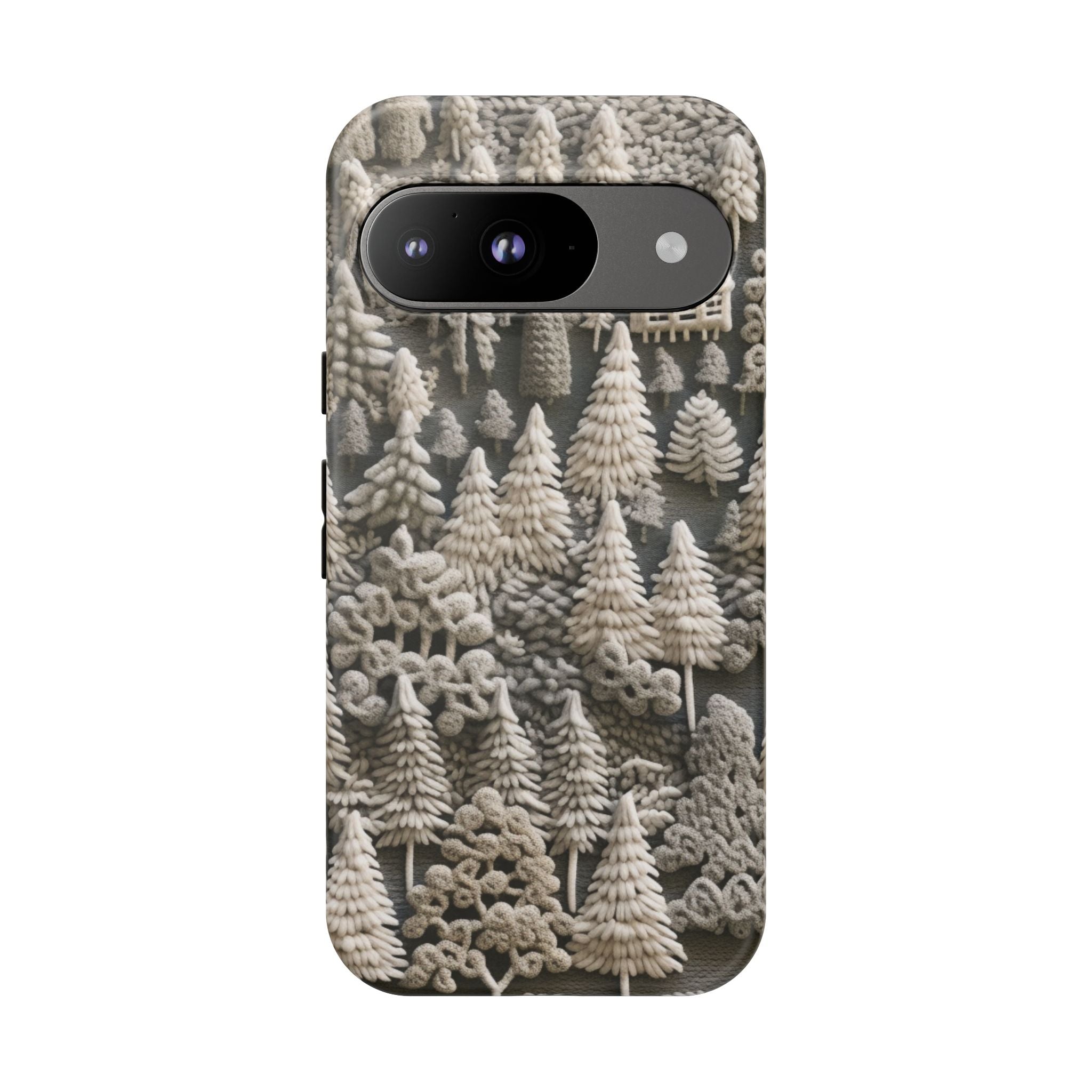 The Frozen Forest, Phone Cover Tough Case with a 3D knitted effect, Winter Motives, iPhone | Samsung
