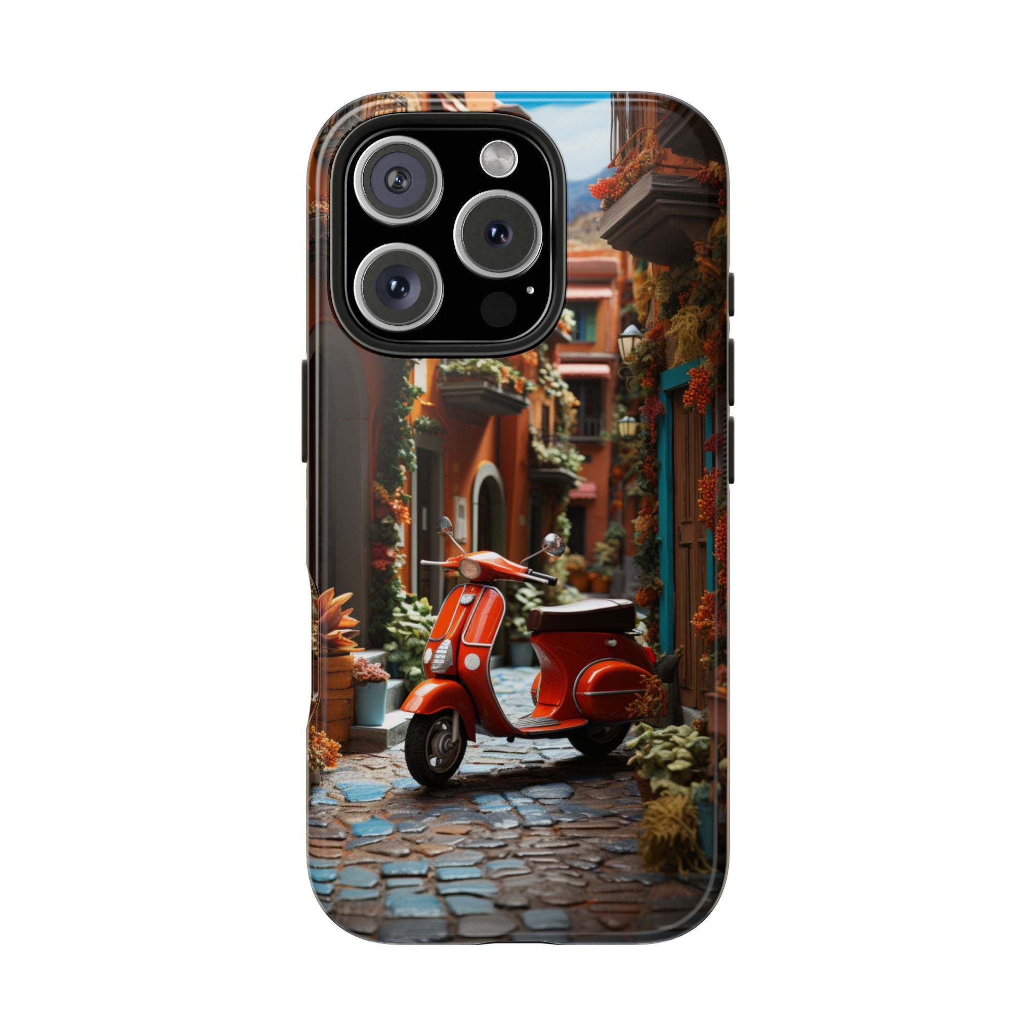 Tough Phone Case – Red Vespa Roman Nostalgia Design