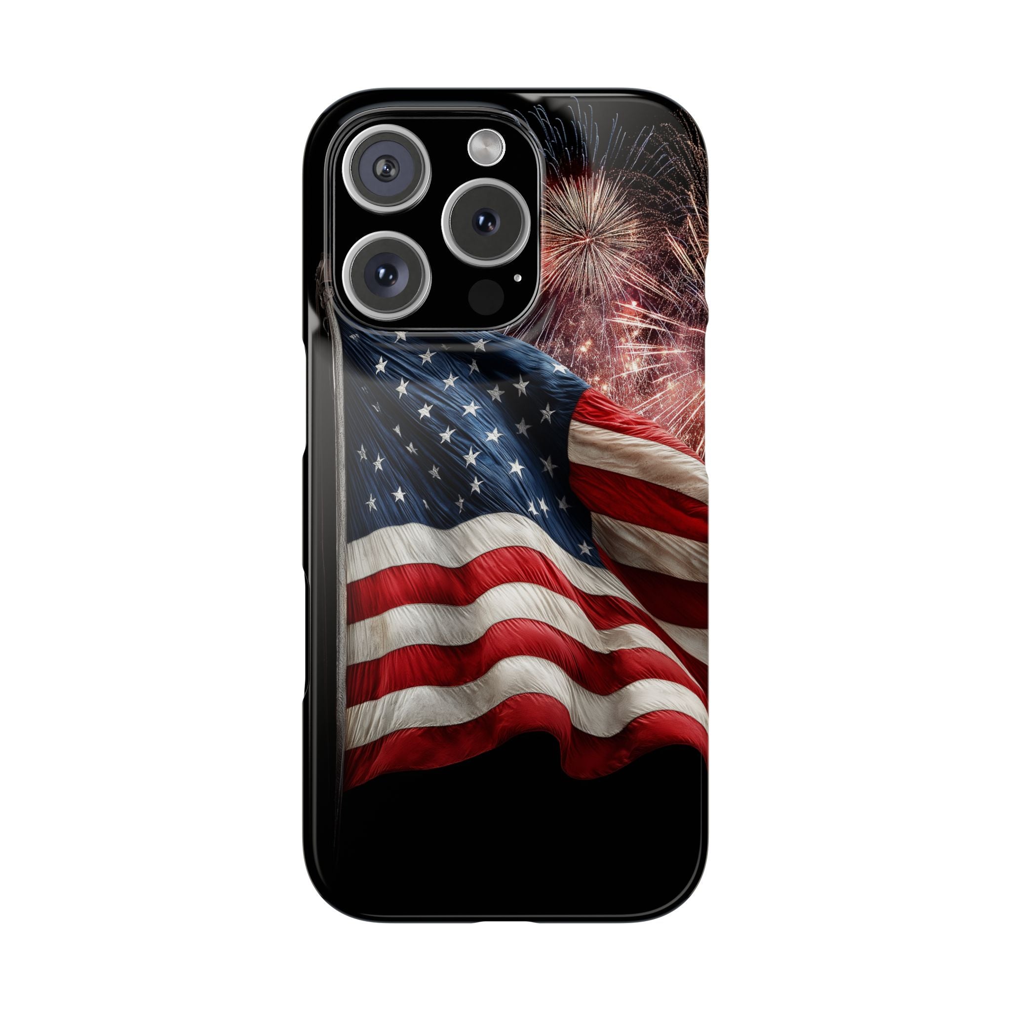 Patriotic Phone Cases, USA Flag Design, 4th of July Accessory, Independence Day Gift, Fireworks Phone Cover, Slim Case