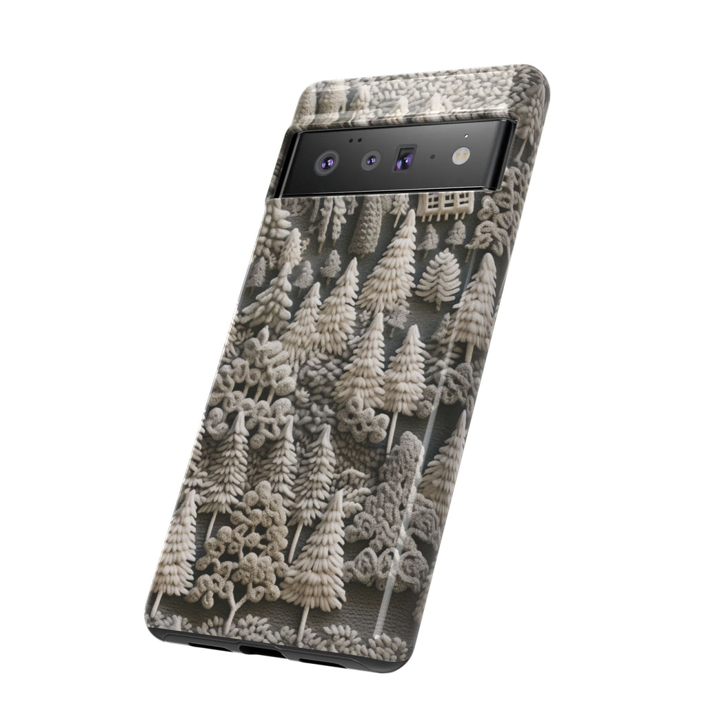 The Frozen Forest, Phone Cover Tough Case with a 3D knitted effect, Winter Motives, iPhone | Samsung