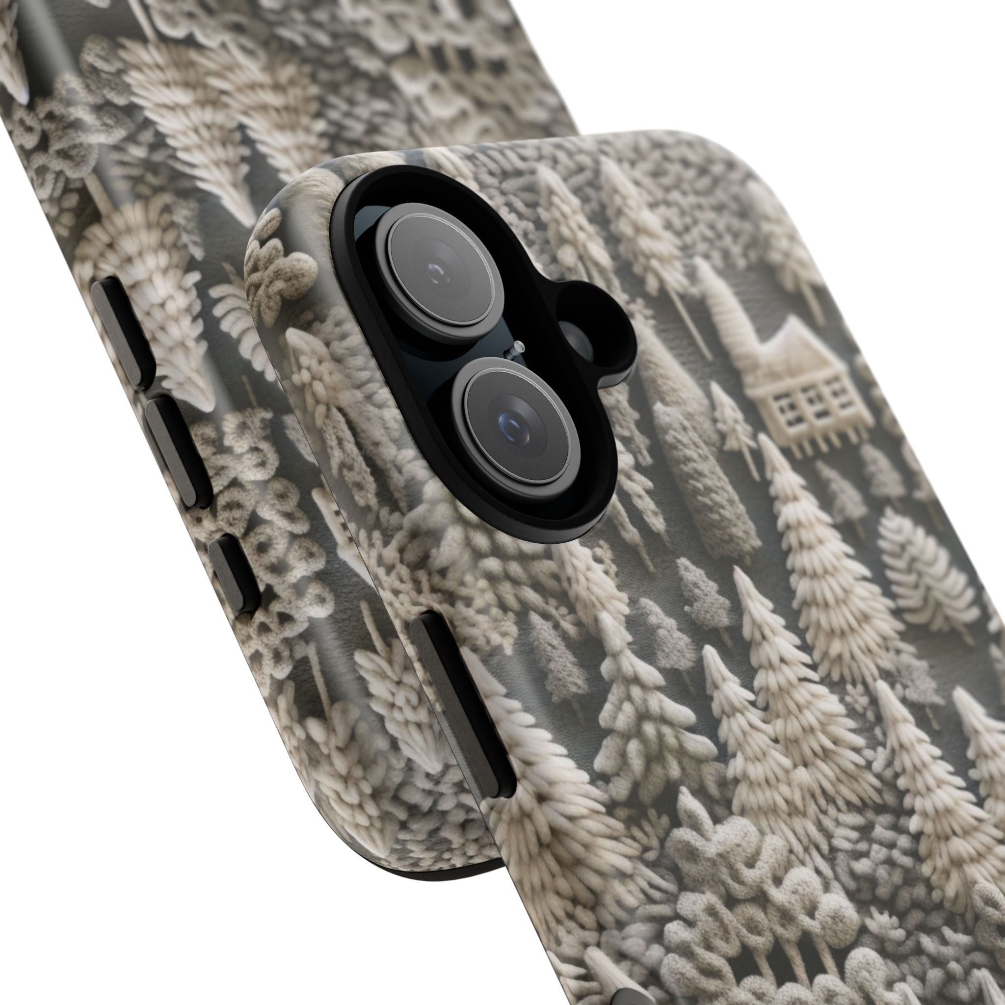 The Frozen Forest, Phone Cover Tough Case with a 3D knitted effect, Winter Motives, iPhone | Samsung