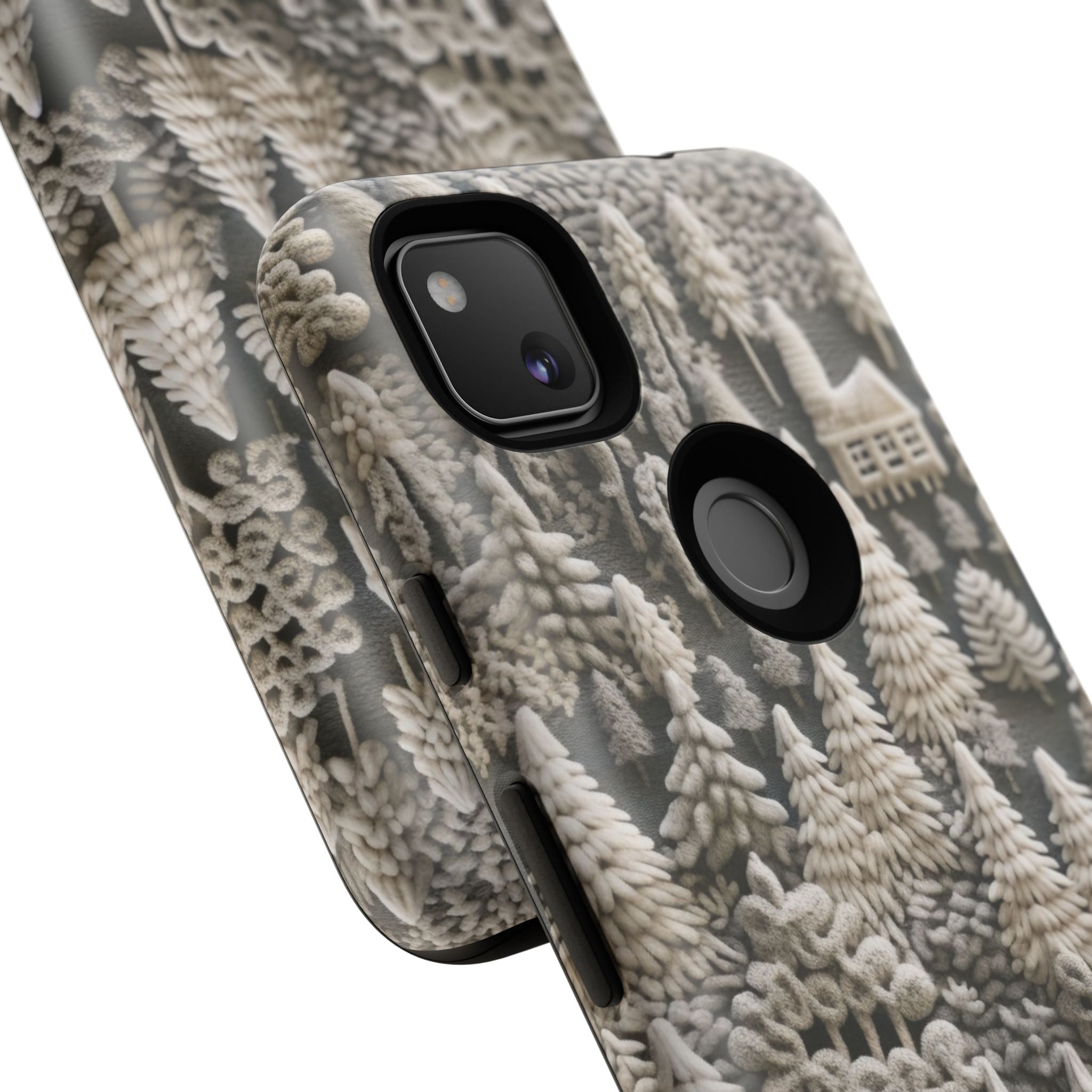 The Frozen Forest, Phone Cover Tough Case with a 3D knitted effect, Winter Motives, iPhone | Samsung