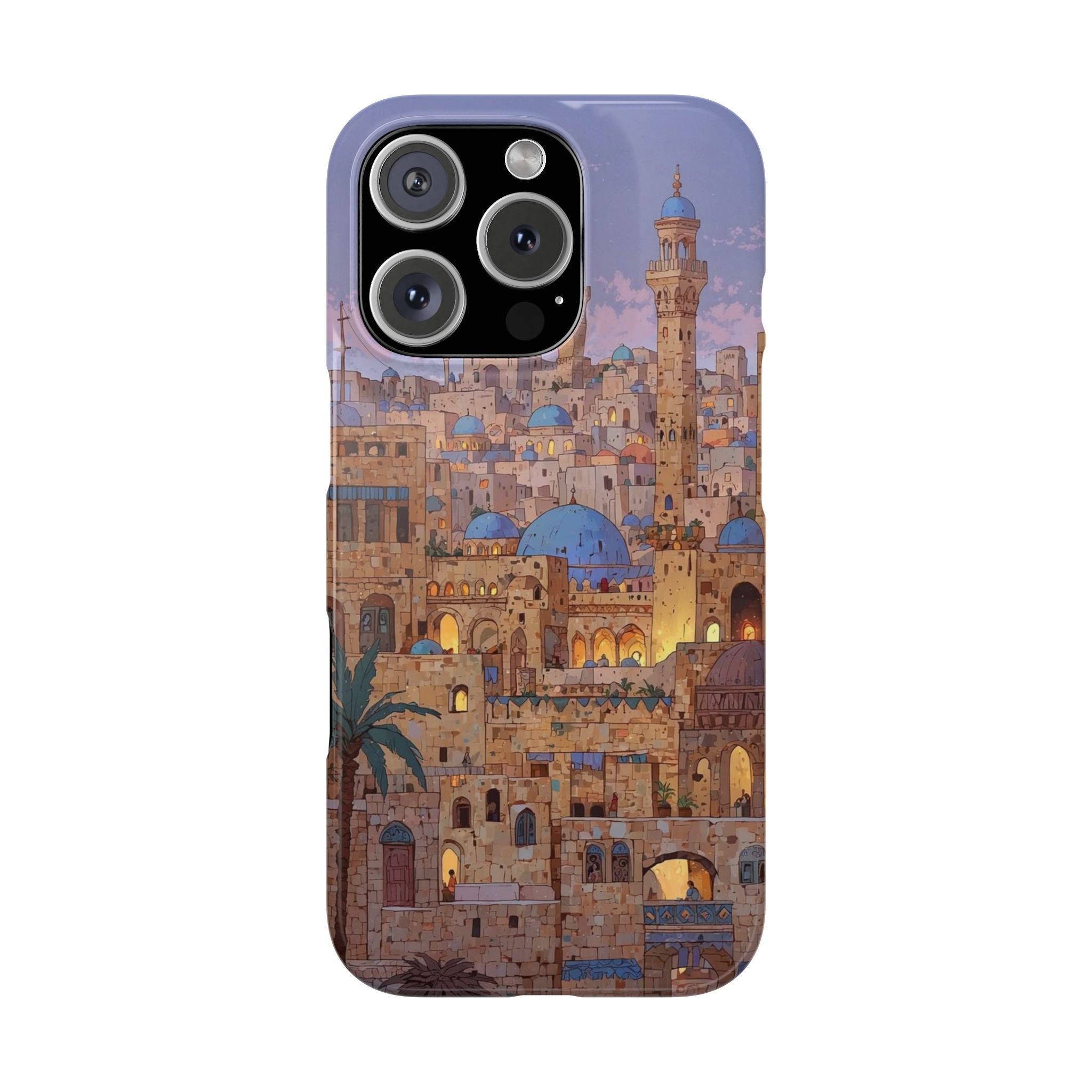 Slim Phone Cases, Jerusalem at Dusk, Free Palestine, Old Town Architecture, Dome Towers, Palestinian Gift