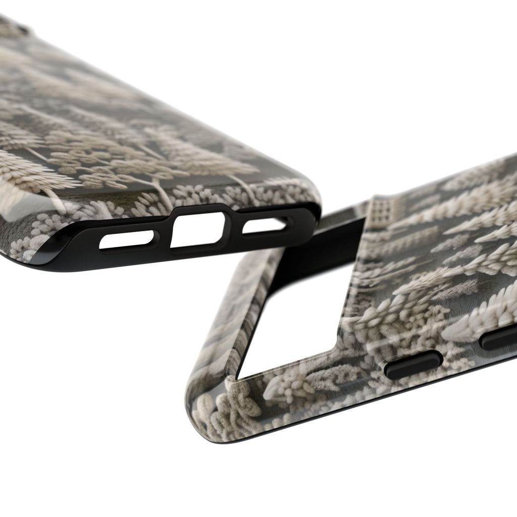 The Frozen Forest, Phone Cover Tough Case with a 3D knitted effect, Winter Motives, iPhone | Samsung