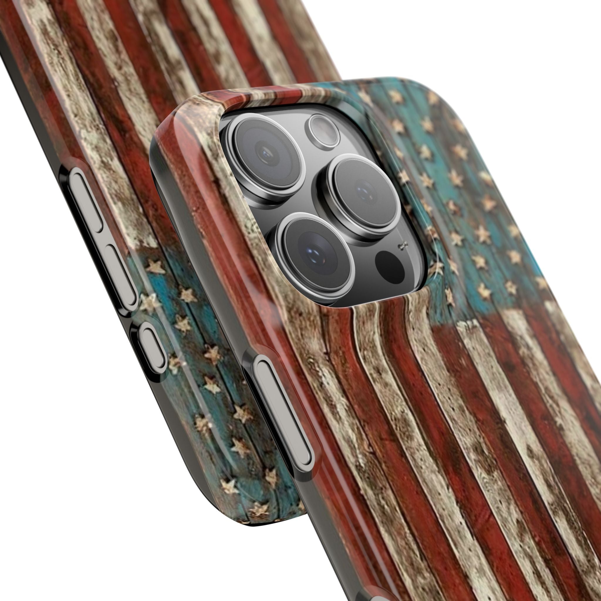 Patriotic Phone Cases, USA Flag Design, 4th of July Accessory, Independence Day Gift, Old Painting, Slim Case
