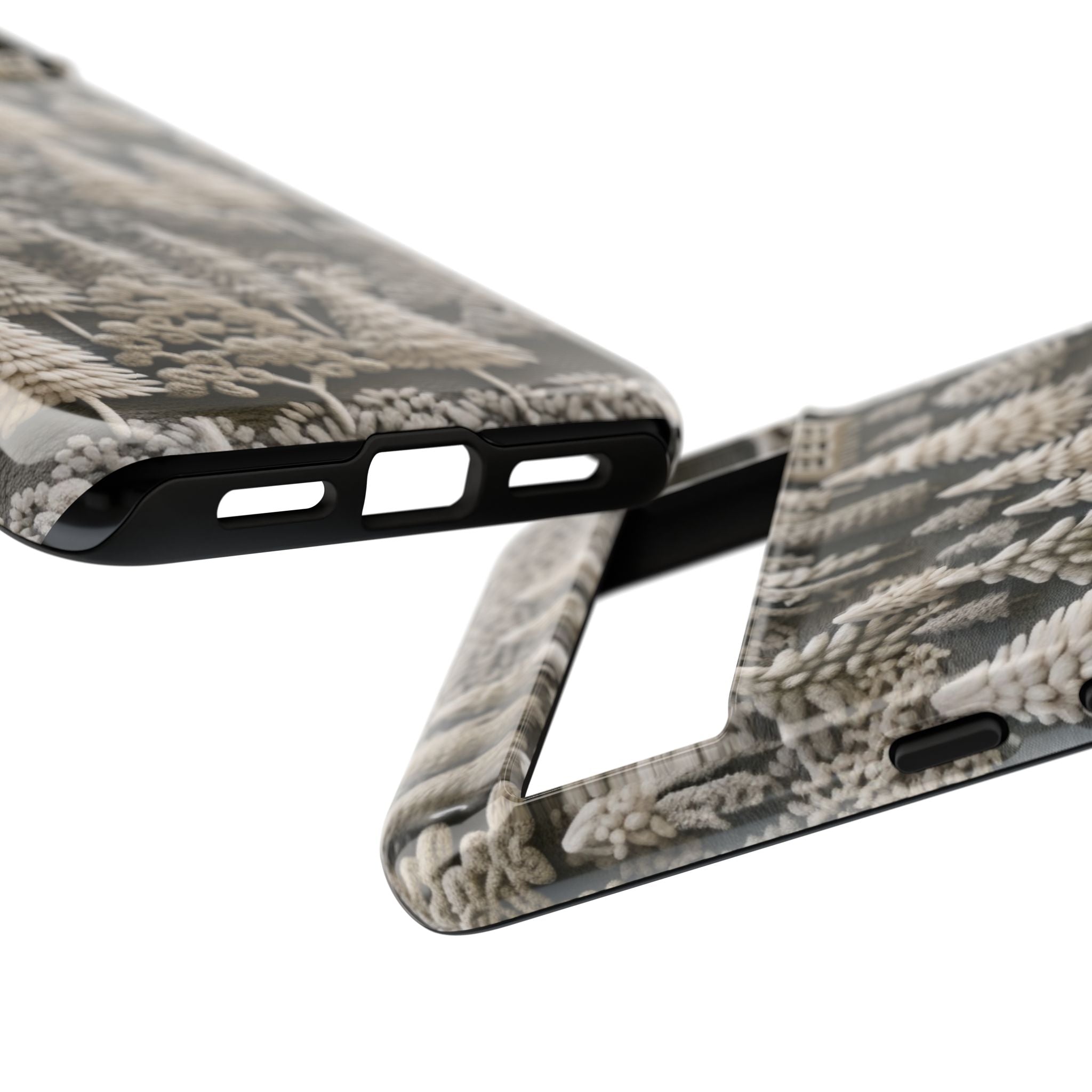 The Frozen Forest, Phone Cover Tough Case with a 3D knitted effect, Winter Motives, iPhone | Samsung