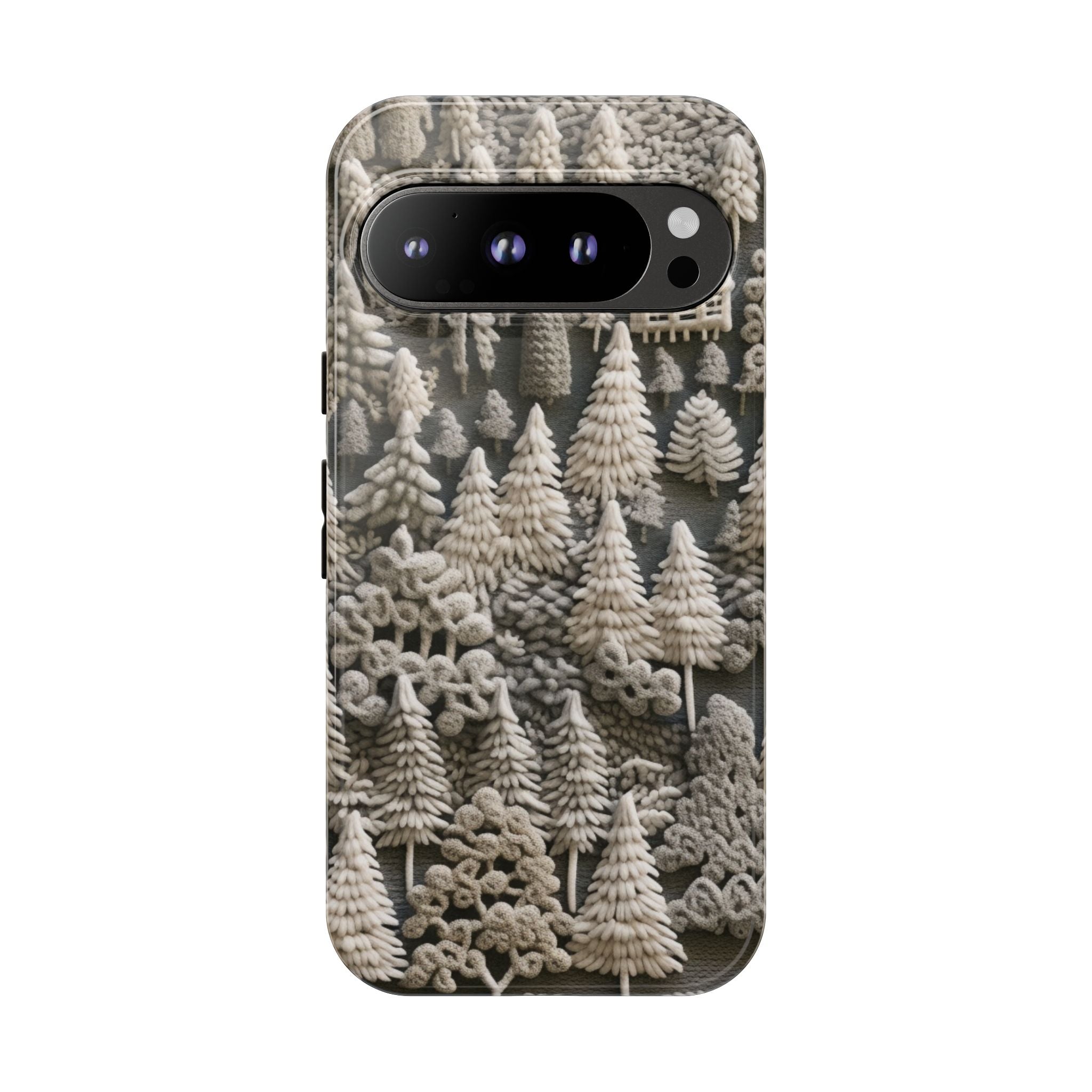 The Frozen Forest, Phone Cover Tough Case with a 3D knitted effect, Winter Motives, iPhone | Samsung