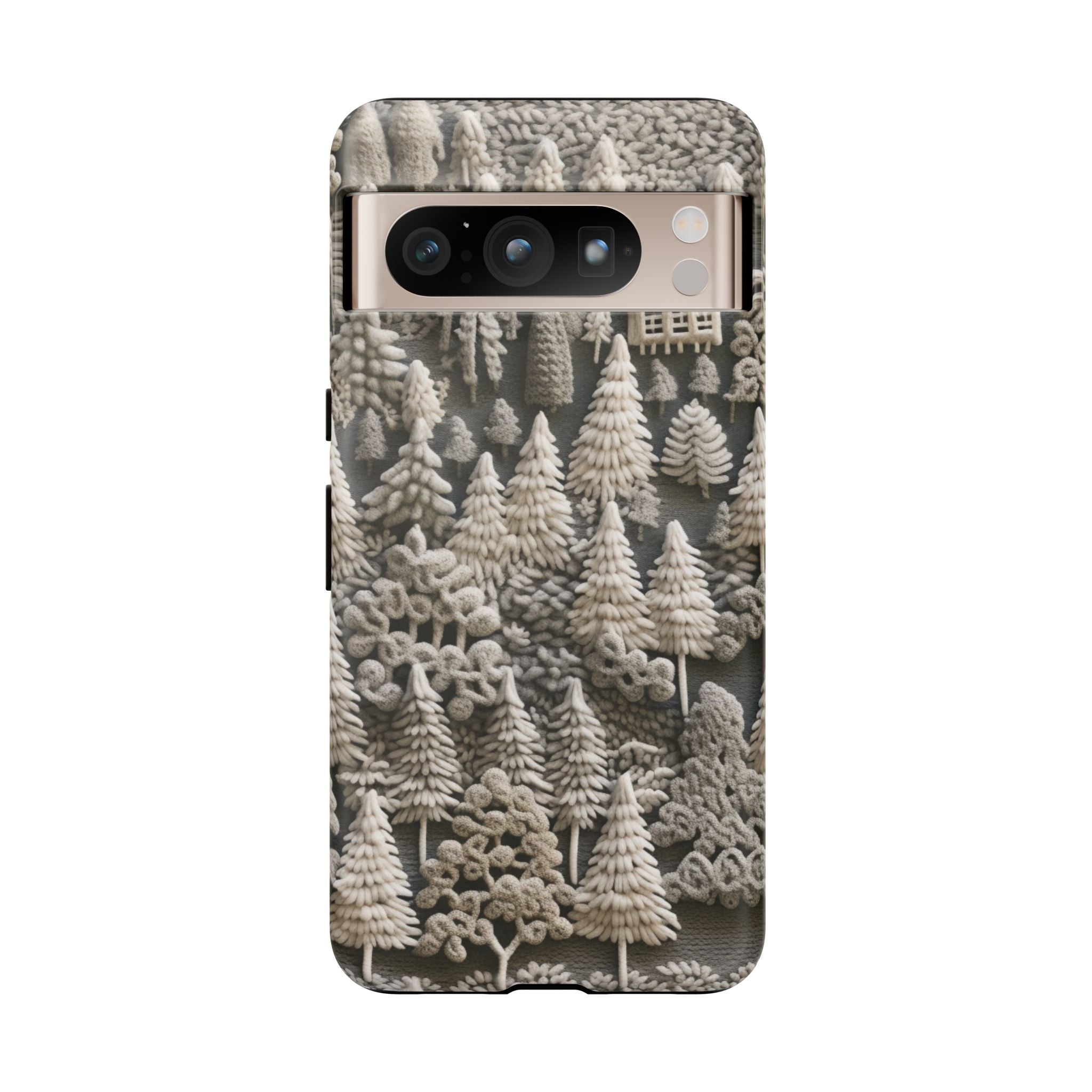 The Frozen Forest, Phone Cover Tough Case with a 3D knitted effect, Winter Motives, iPhone | Samsung