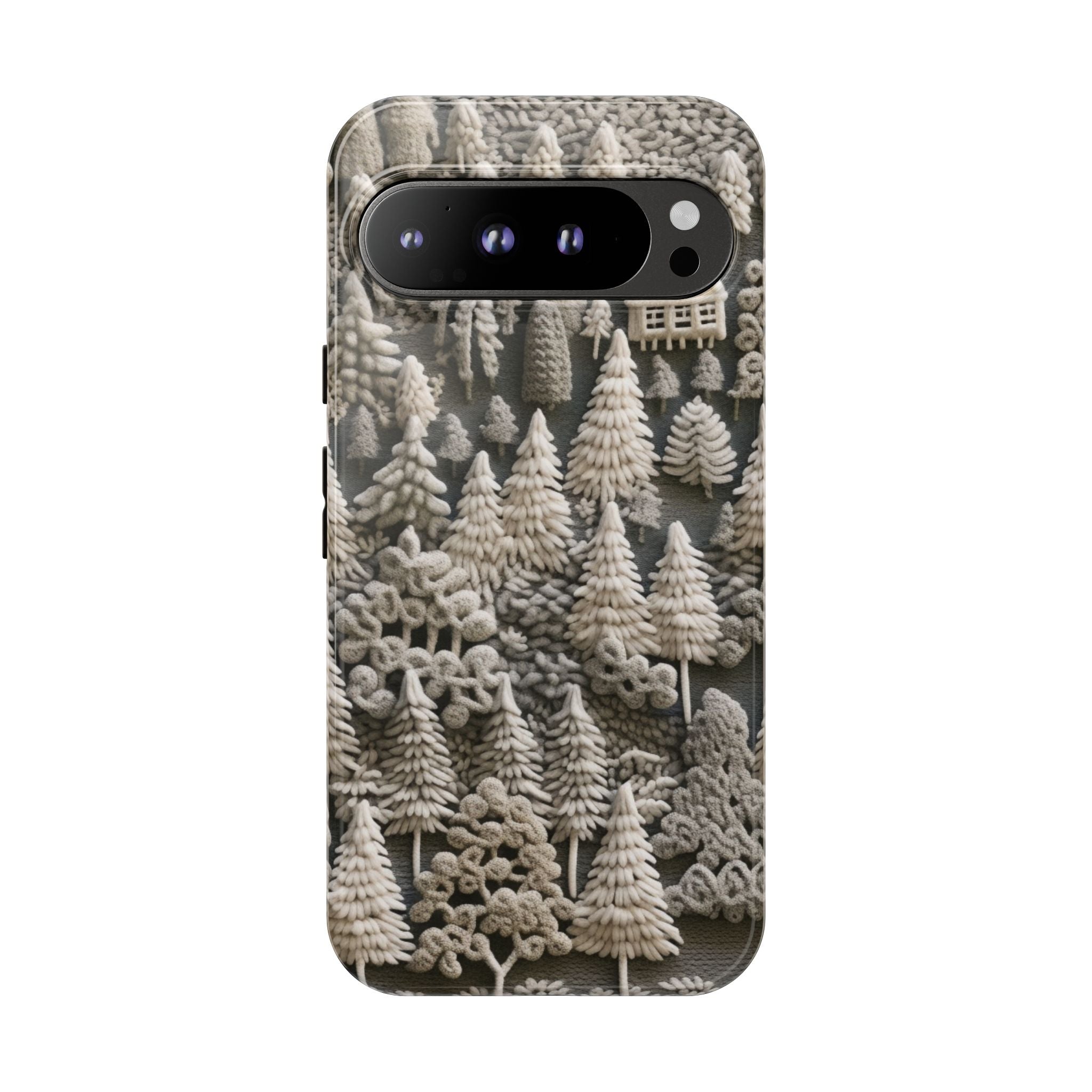 The Frozen Forest, Phone Cover Tough Case with a 3D knitted effect, Winter Motives, iPhone | Samsung
