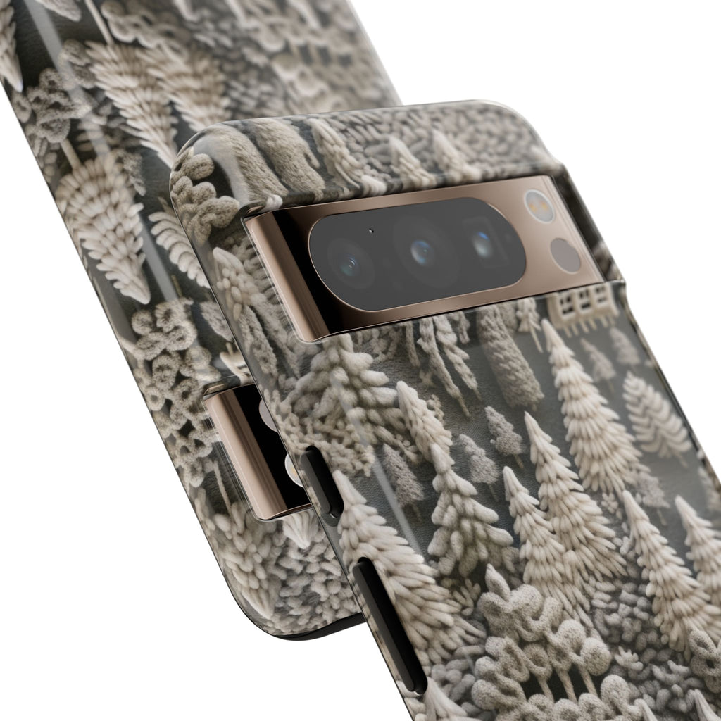 The Frozen Forest, Phone Cover Tough Case with a 3D knitted effect, Winter Motives, iPhone | Samsung