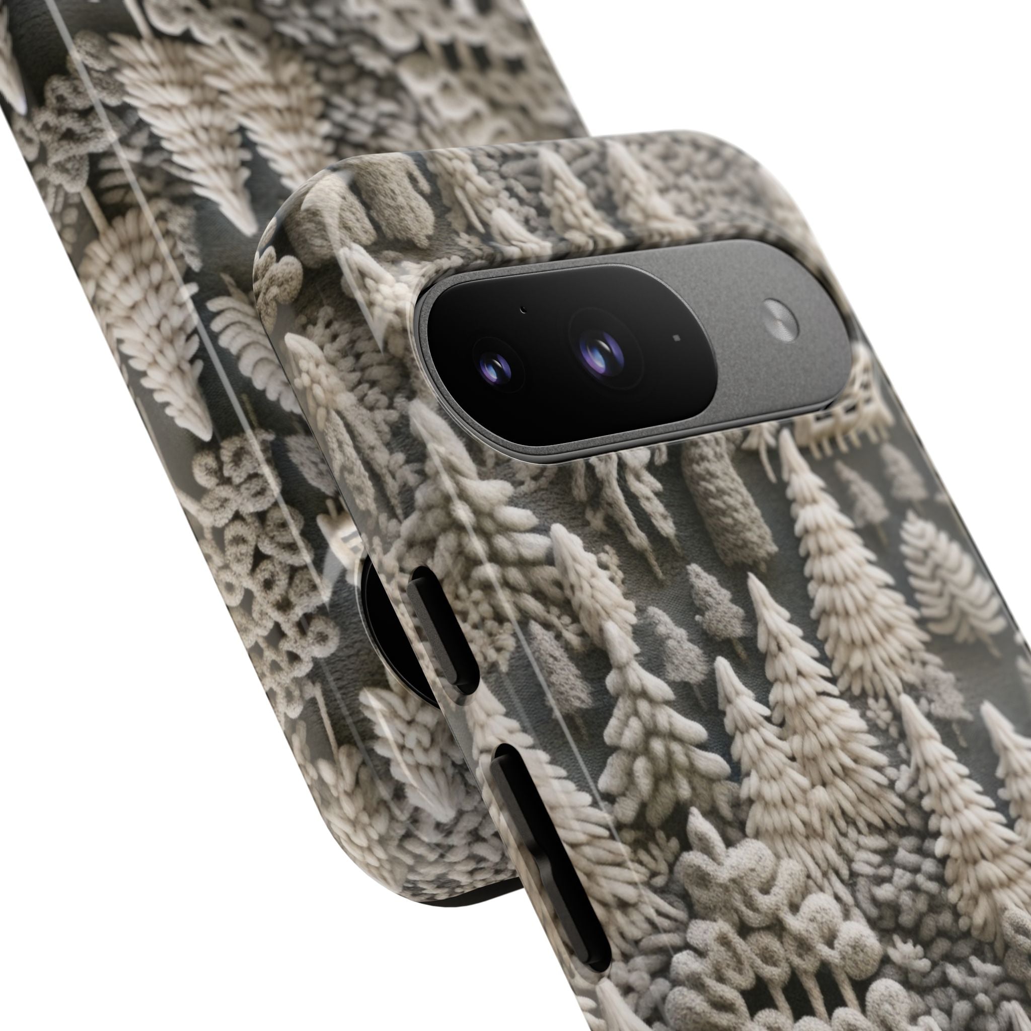 The Frozen Forest, Phone Cover Tough Case with a 3D knitted effect, Winter Motives, iPhone | Samsung