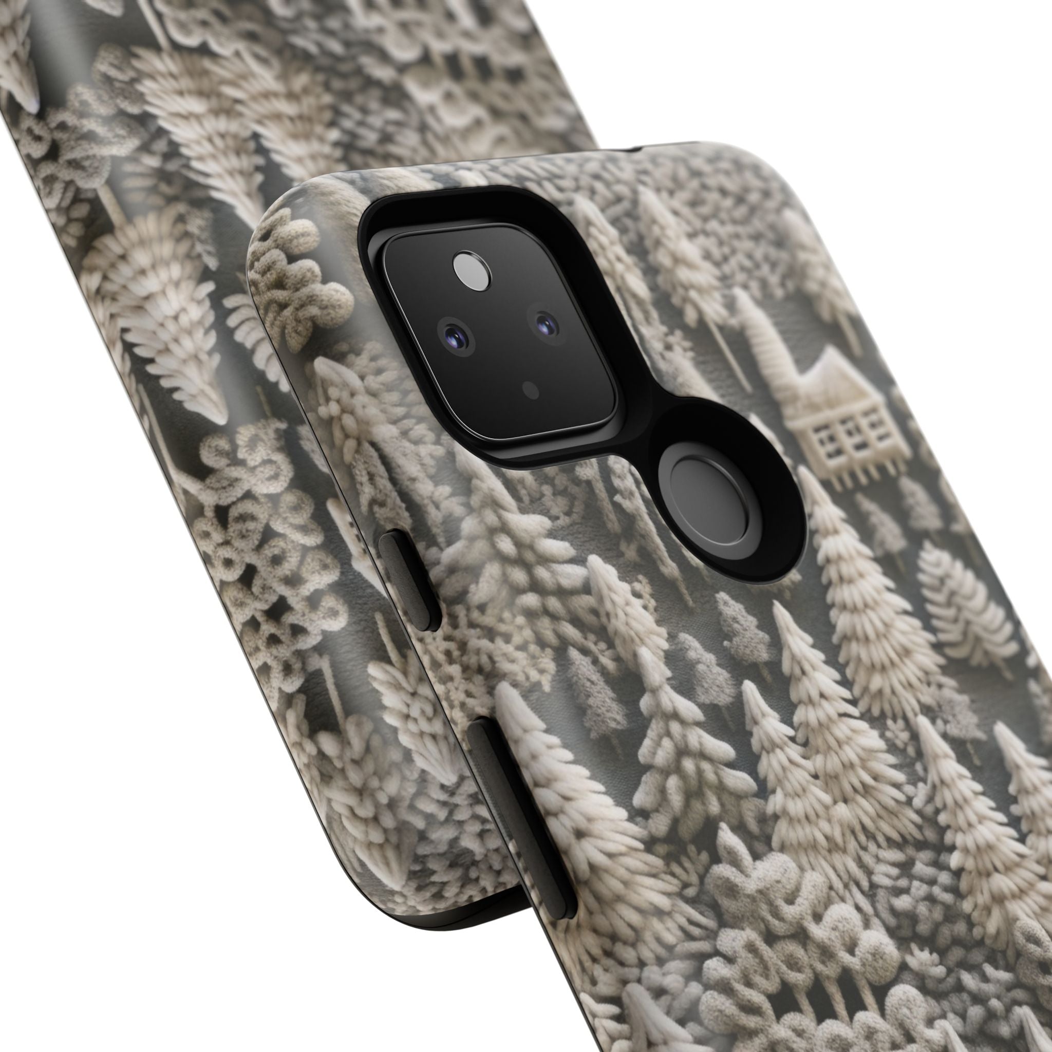 The Frozen Forest, Phone Cover Tough Case with a 3D knitted effect, Winter Motives, iPhone | Samsung