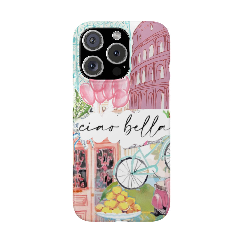 City of Rome Slim Phone Case, Coloseum, Italia Roma, Youthful Vibe, Italy Travel, Foodie Gift, Traveler, Lemons