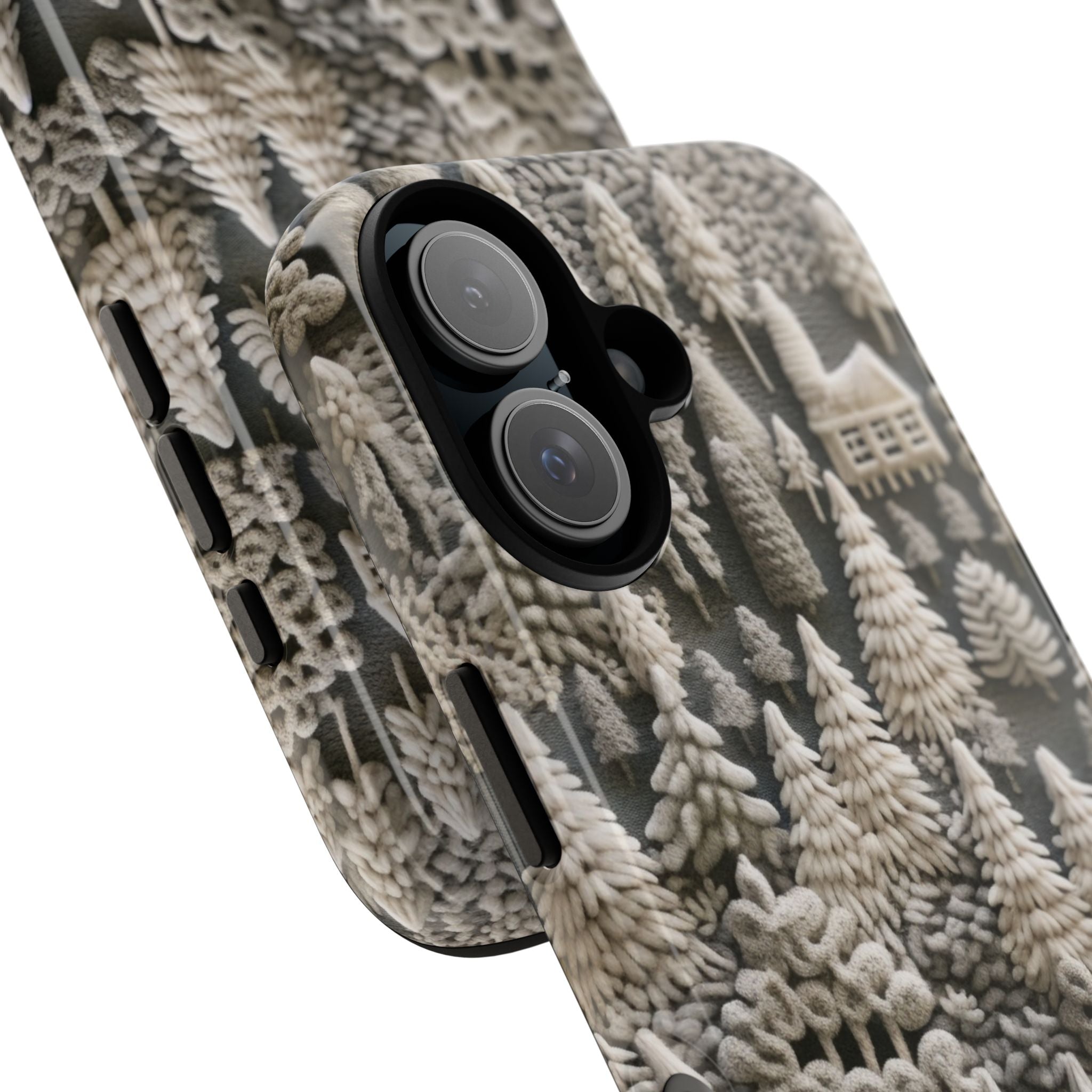The Frozen Forest, Phone Cover Tough Case with a 3D knitted effect, Winter Motives, iPhone | Samsung