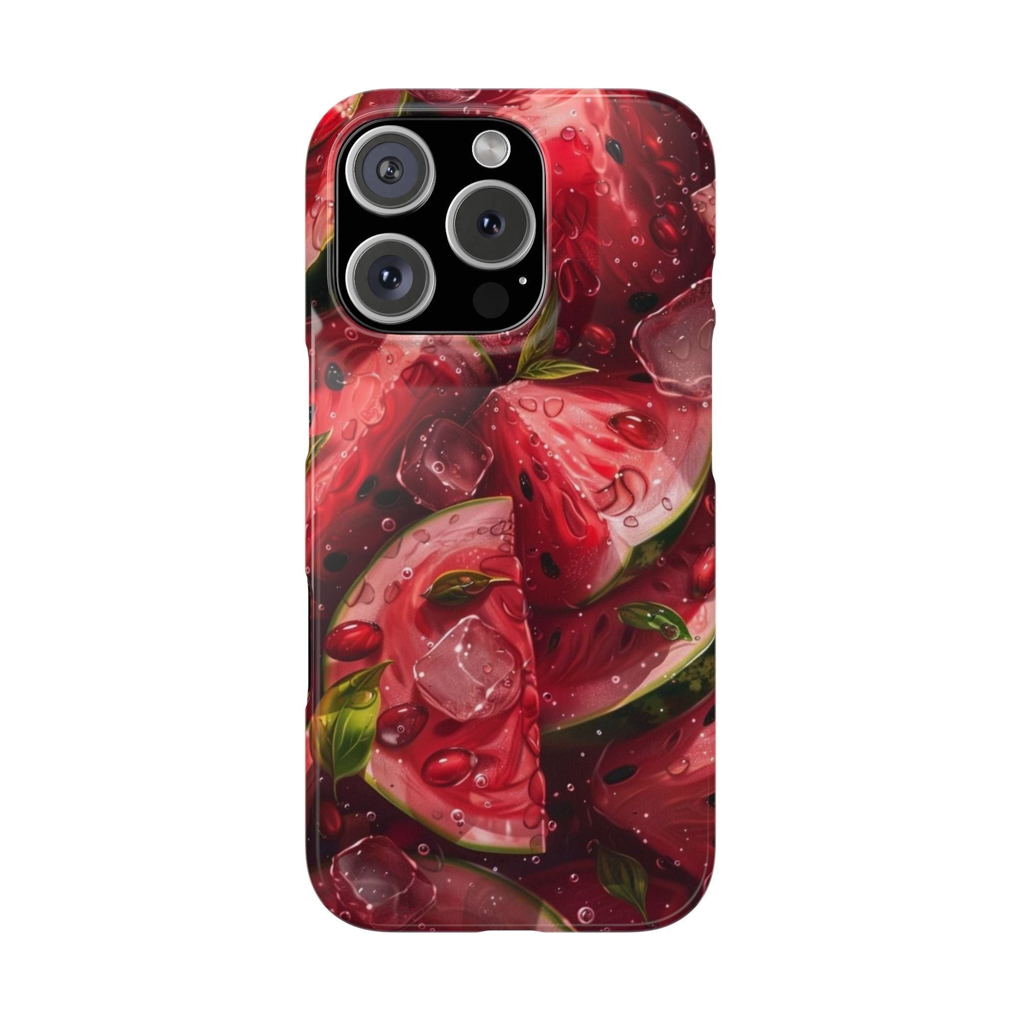Watermelon Slim Phone Case, Summer Fruit Protective Cover, Tropical Watermelon Smartphone Case, Cute Fruit Accessories, Watermelon Lover