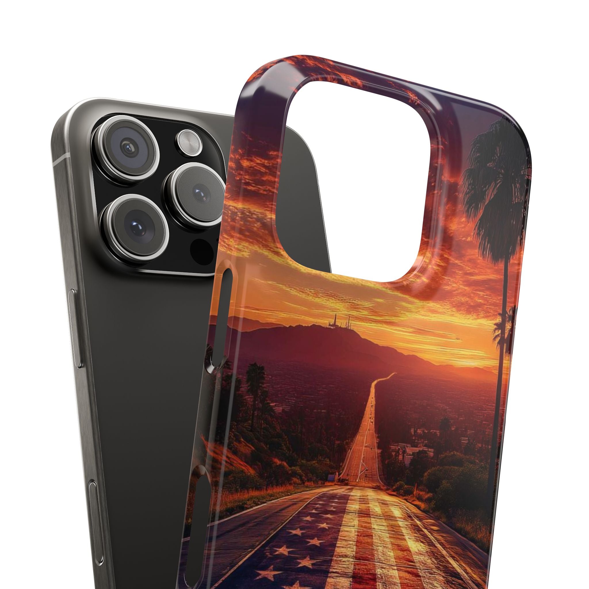 Patriotic Road, American Flag Slim Case,  Fourth of July.