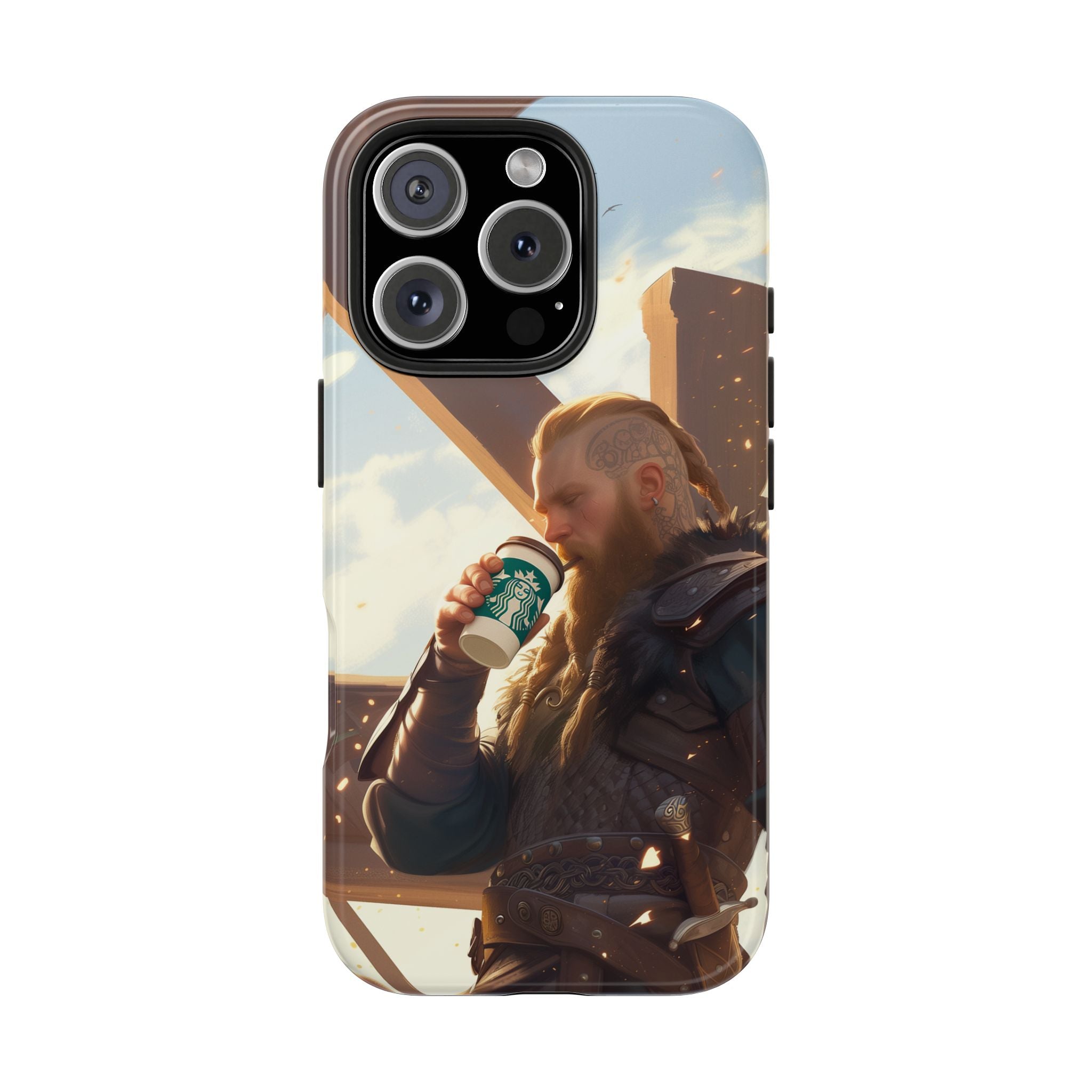 Phone Case - Viking's Love for Coffee Design
