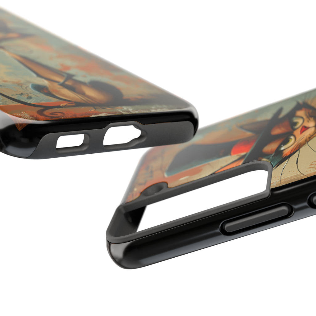 A Black Hat Cat Phone Cover Tough Case, iPhone and Samsung