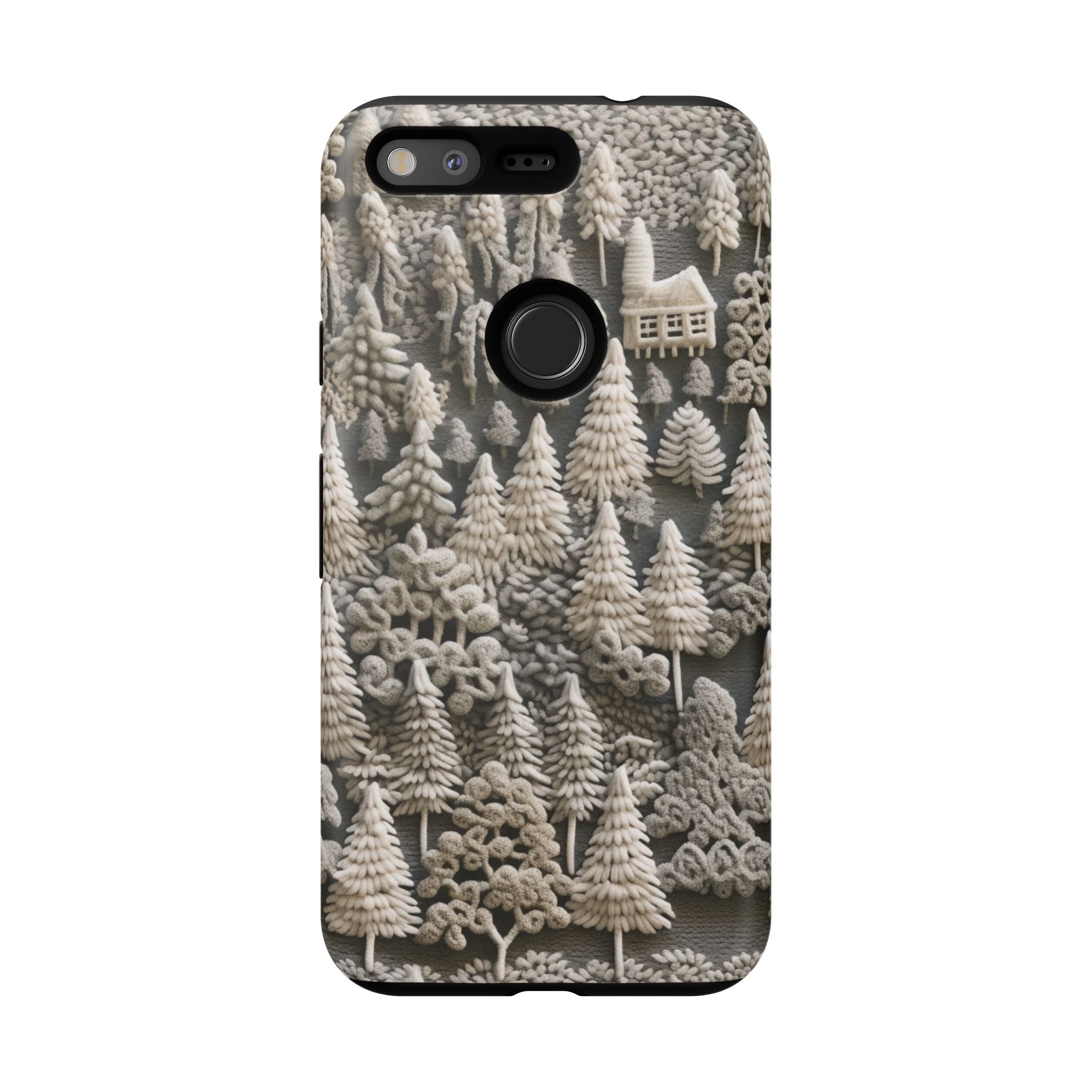 The Frozen Forest, Phone Cover Tough Case with a 3D knitted effect, Winter Motives, iPhone | Samsung